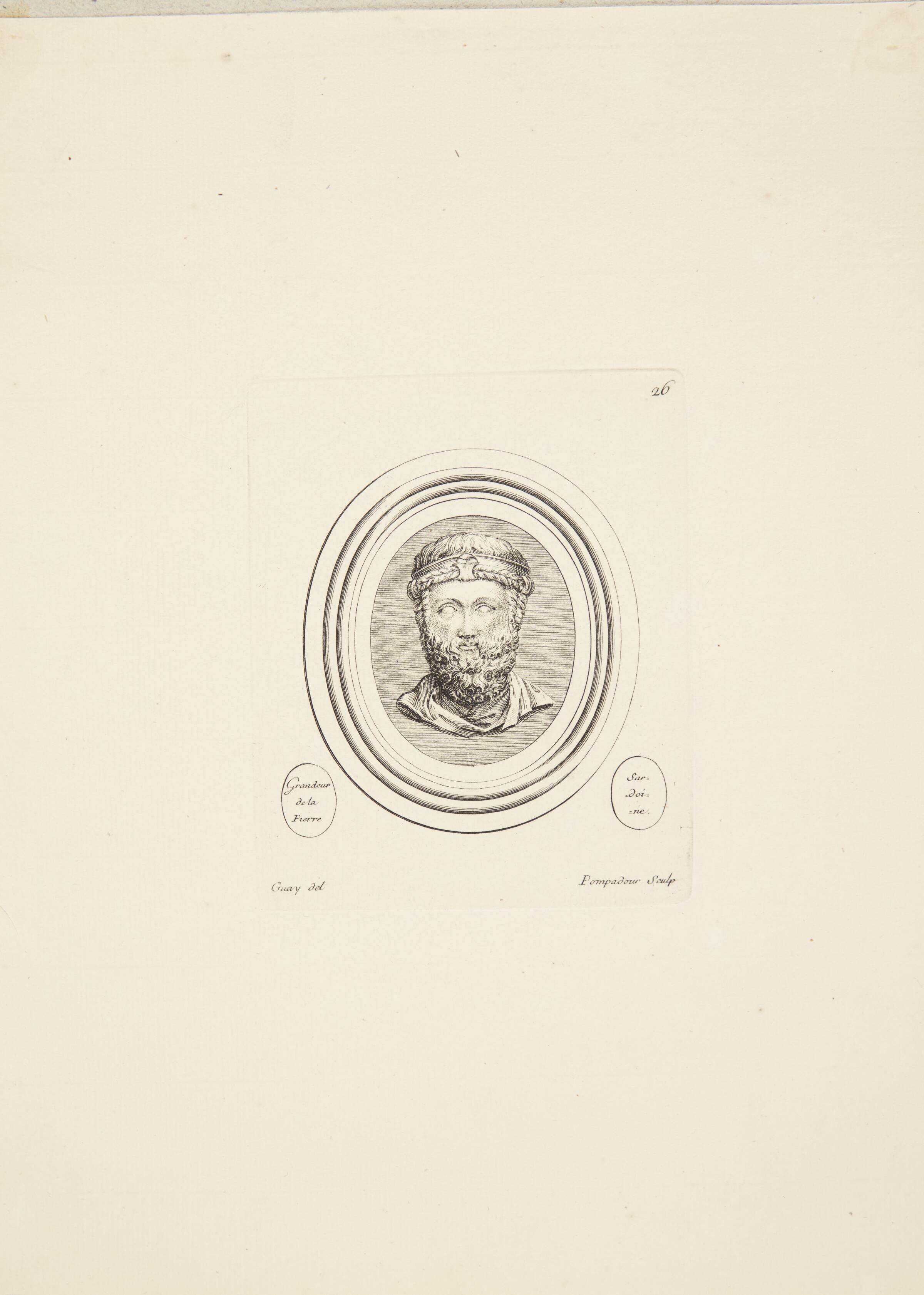 Skægget mandshoved (Platon), Madame de Pompadour, 1753-1757