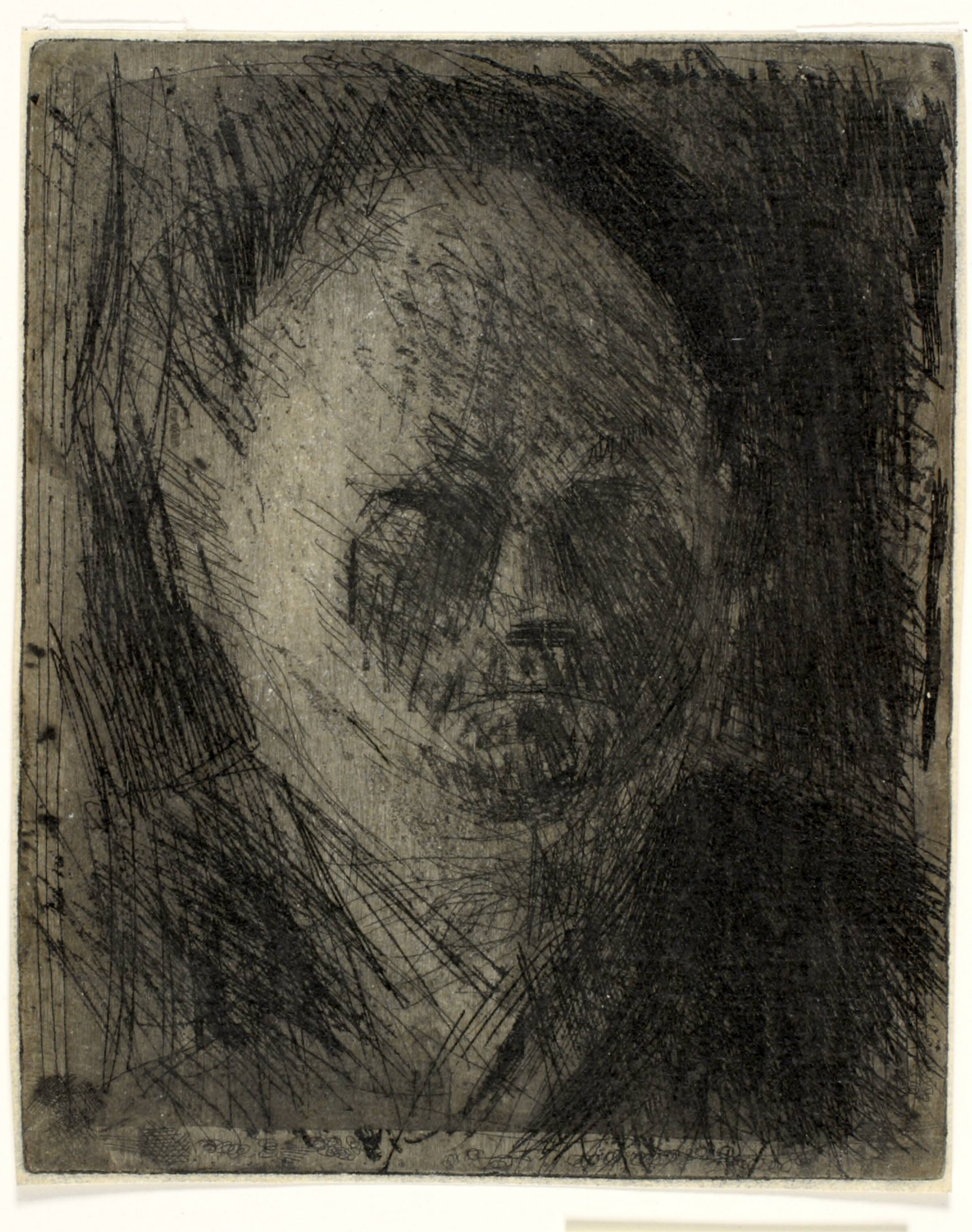 Selvportræt, Holger J. Jensen, 1950-1953