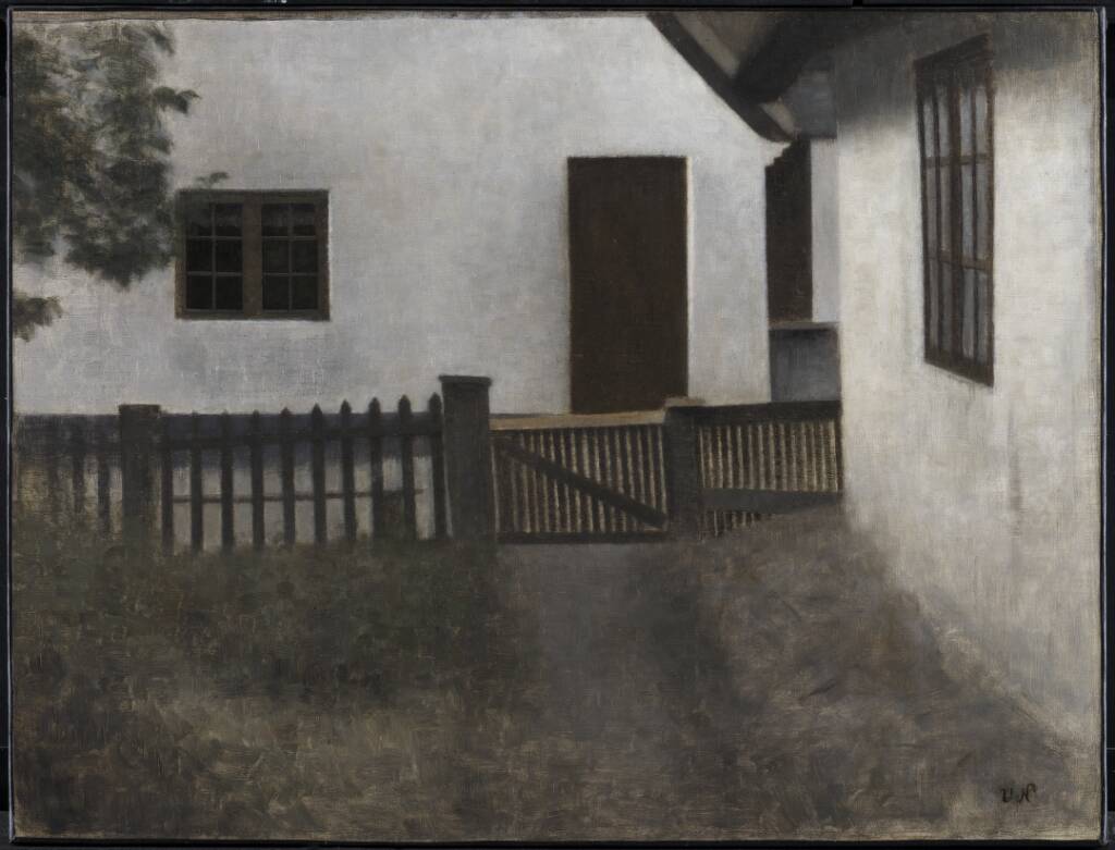 Husgavle. Frederiksværk. Sommer. by Vilhelm Hammershøi