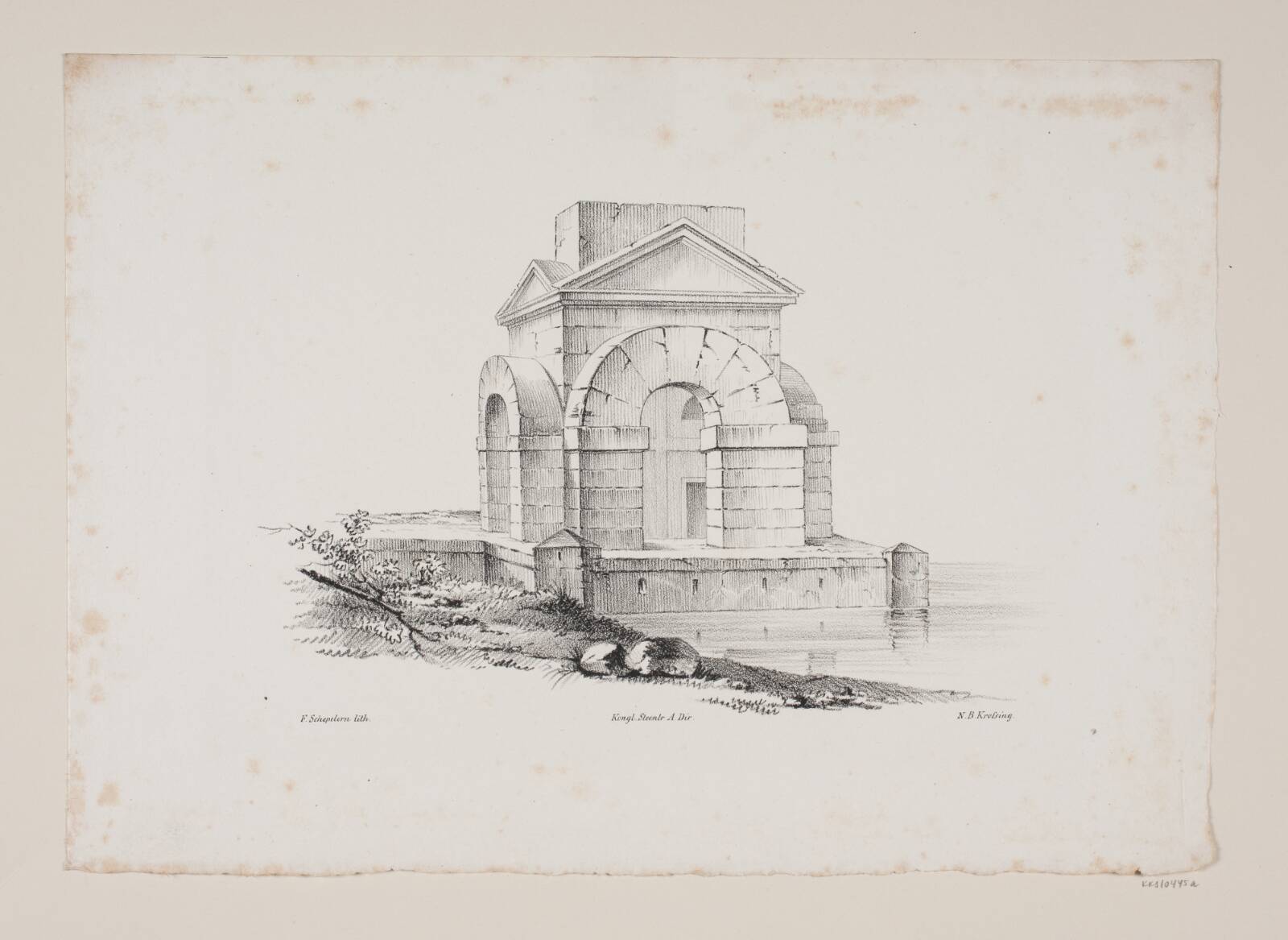 Arkitektonisk motiv, Frederik Schepelern, 1796-1883