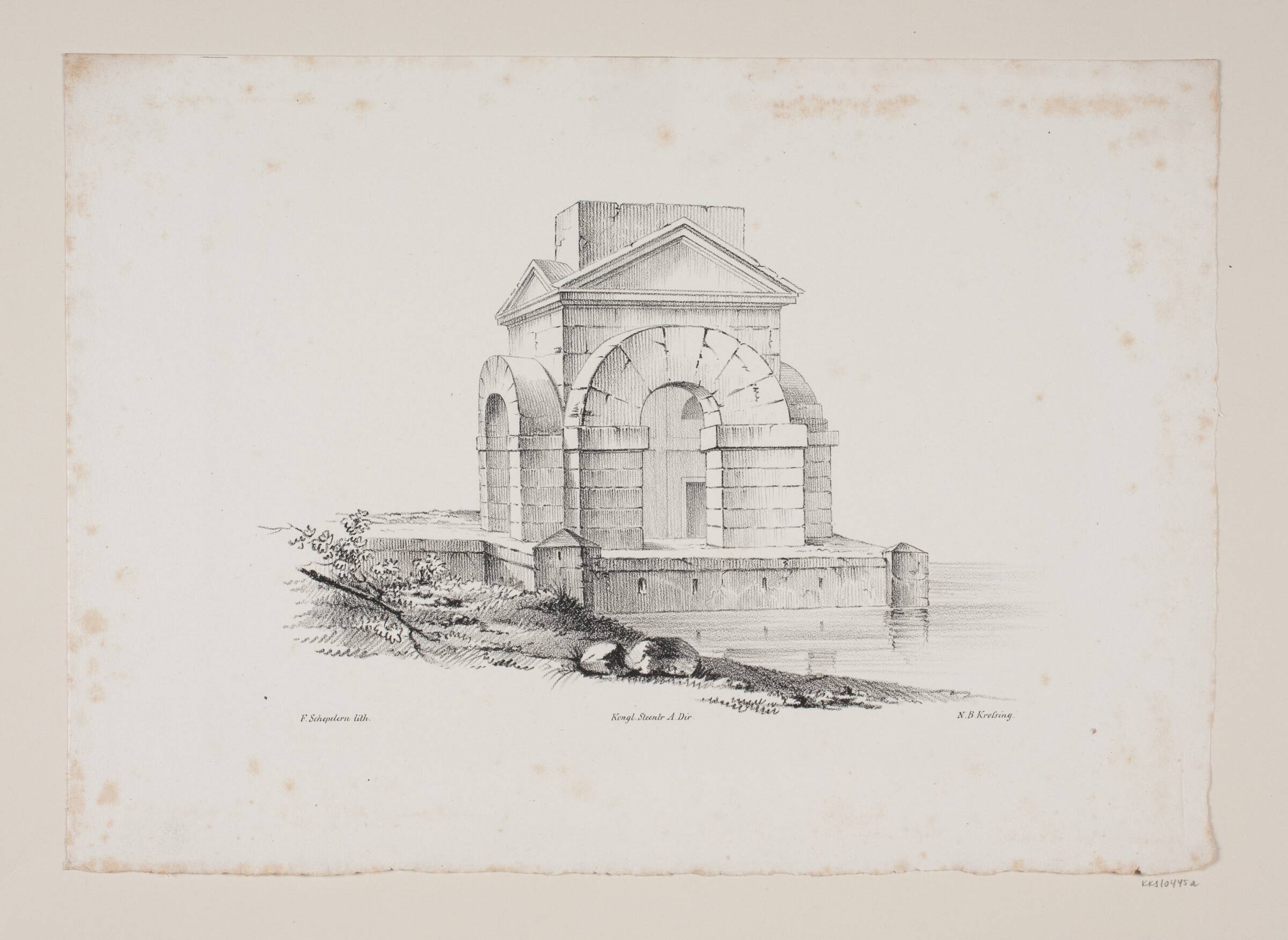 Arkitektonisk motiv, Frederik Schepelern, 1796-1883