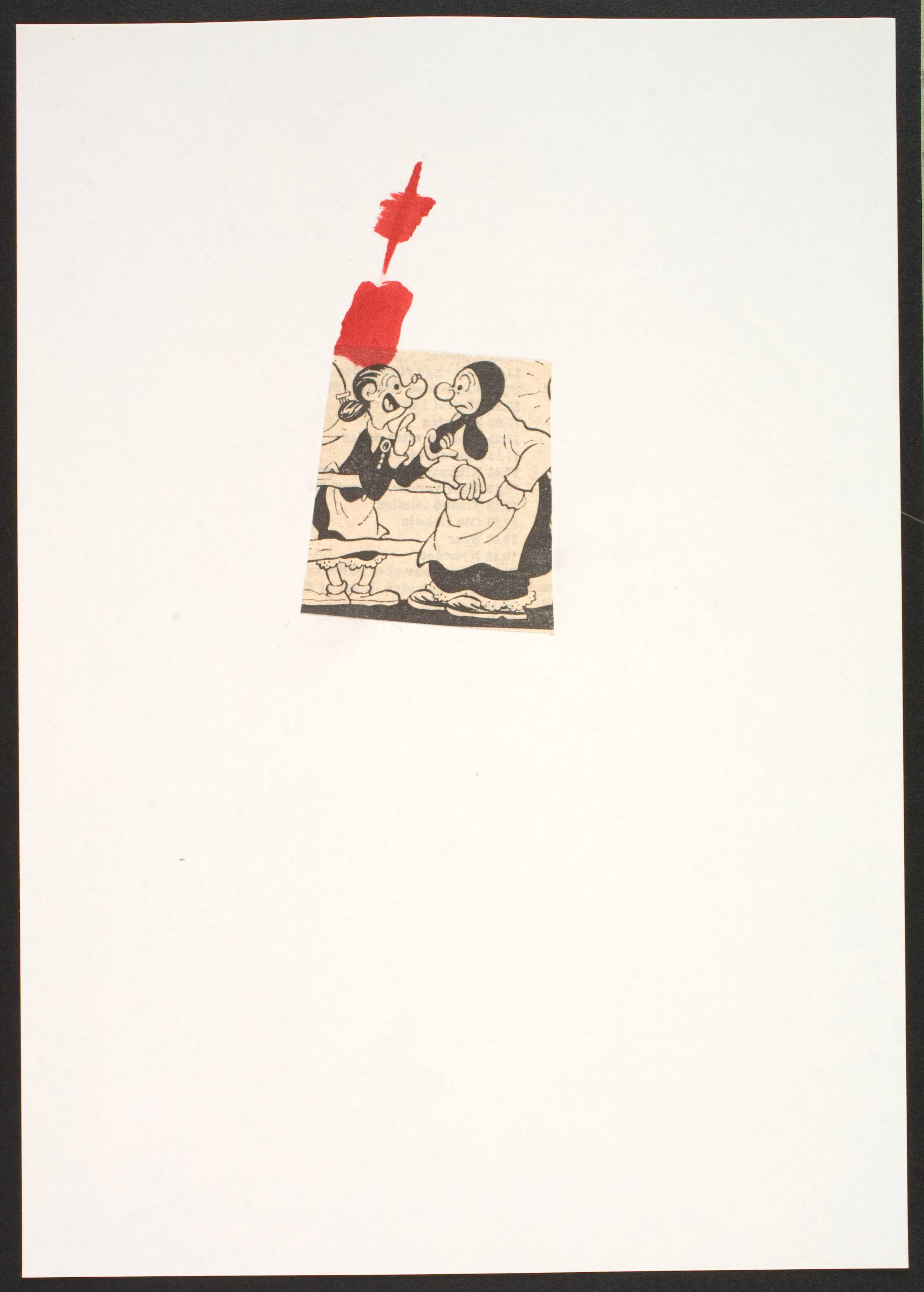 Udklip på papir med kvindetegnet, Lene Adler Petersen, 1974