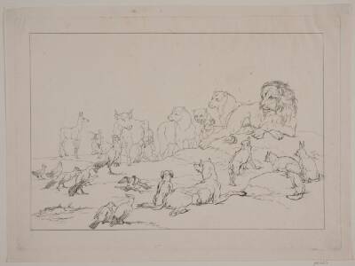 Dyrenes forsamling. Illustration til "Reineke Fuchs"
