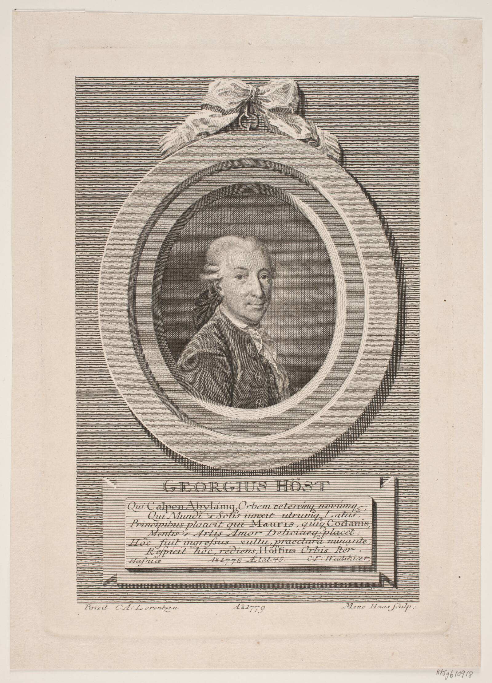 Jørgen Høst, Meno Haas, 1779