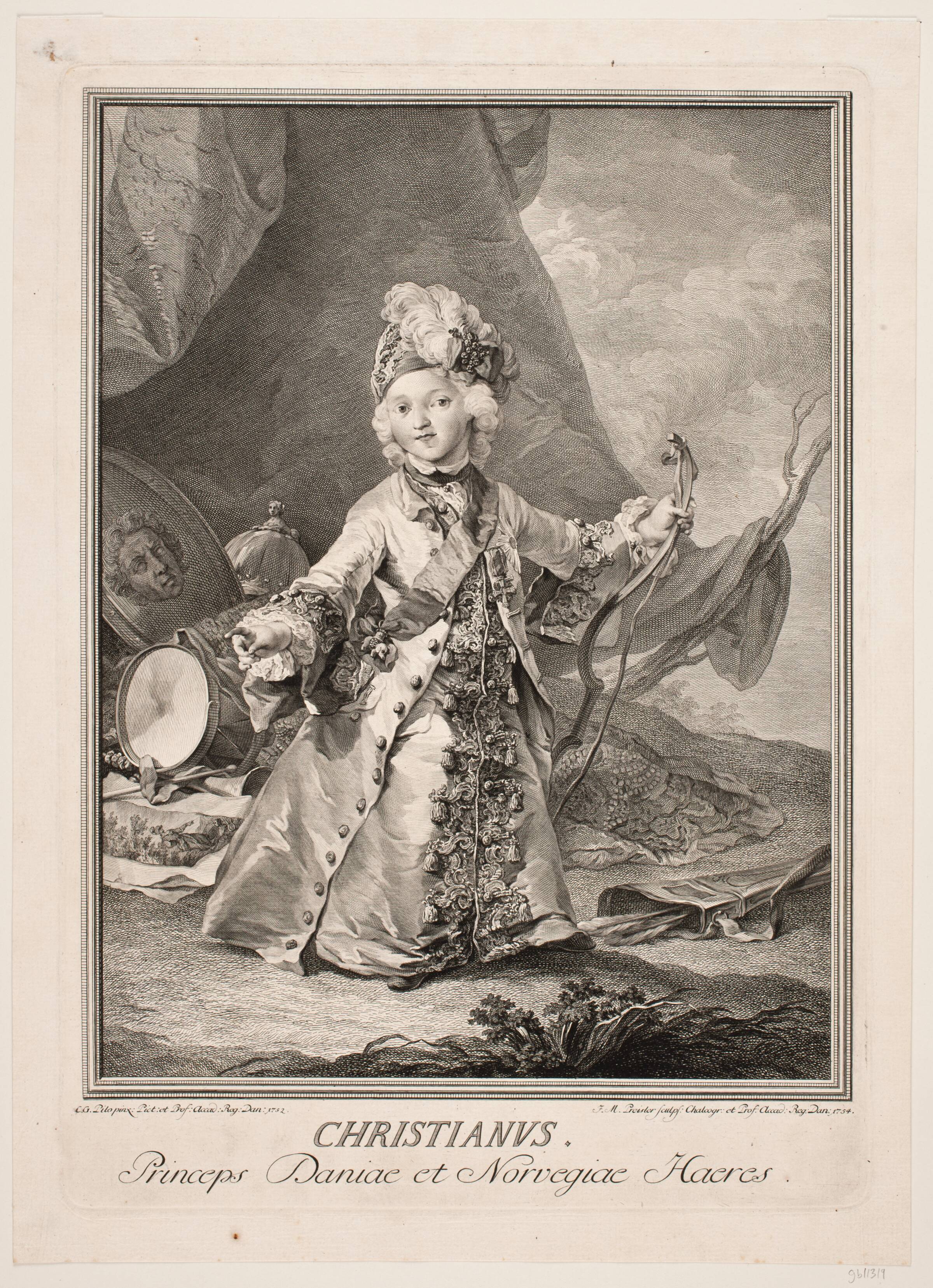 Christian VII som barn, J.M. Preisler, 1754