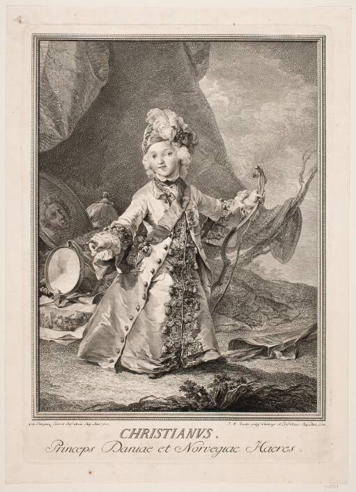 Kong Christian 6., 1747, J.M. Preisler, Johann Salomon Wahl | SMK Open