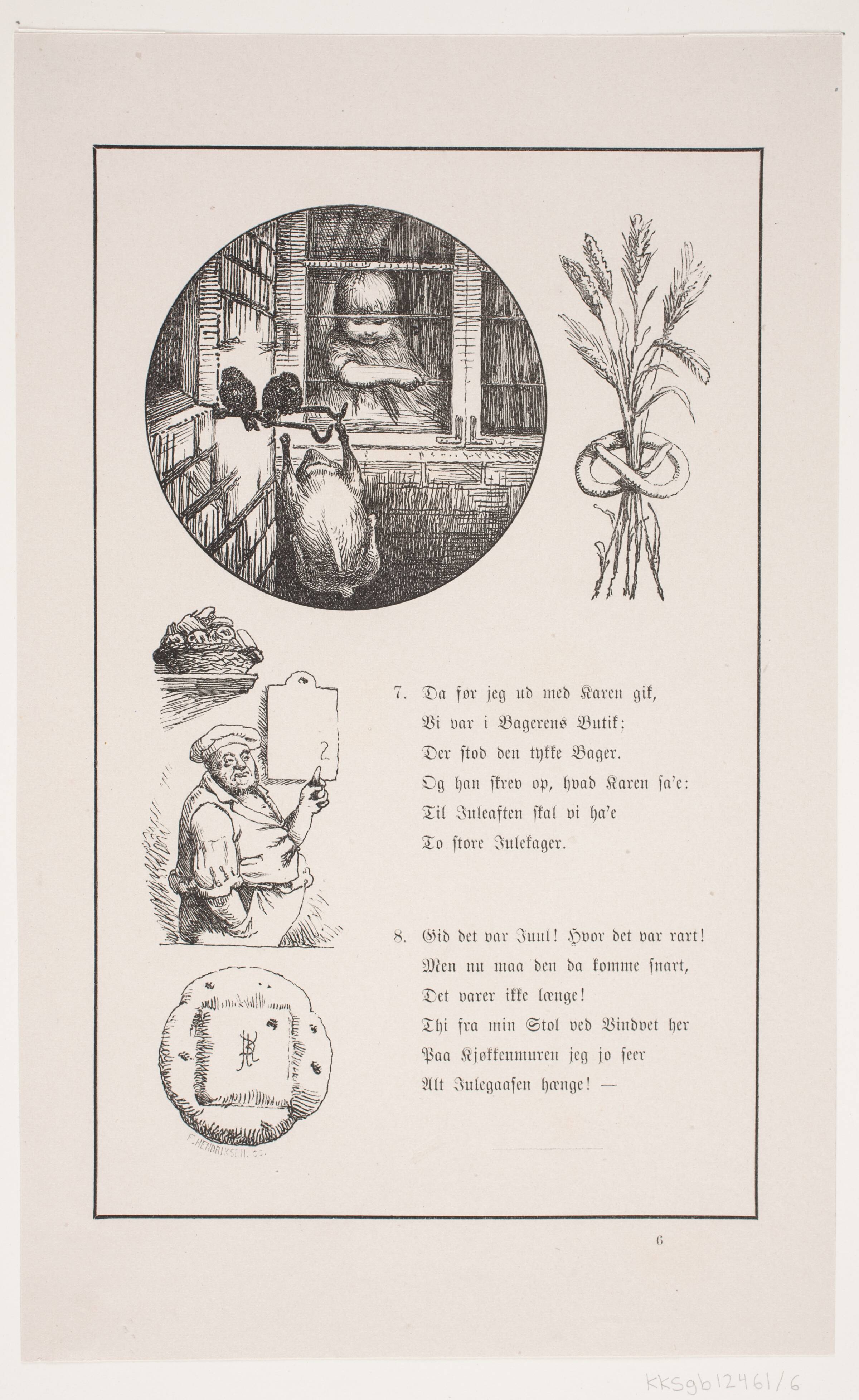 Illustration til Johan Krohn, "Peters jul", F. Hendriksen, 1870
