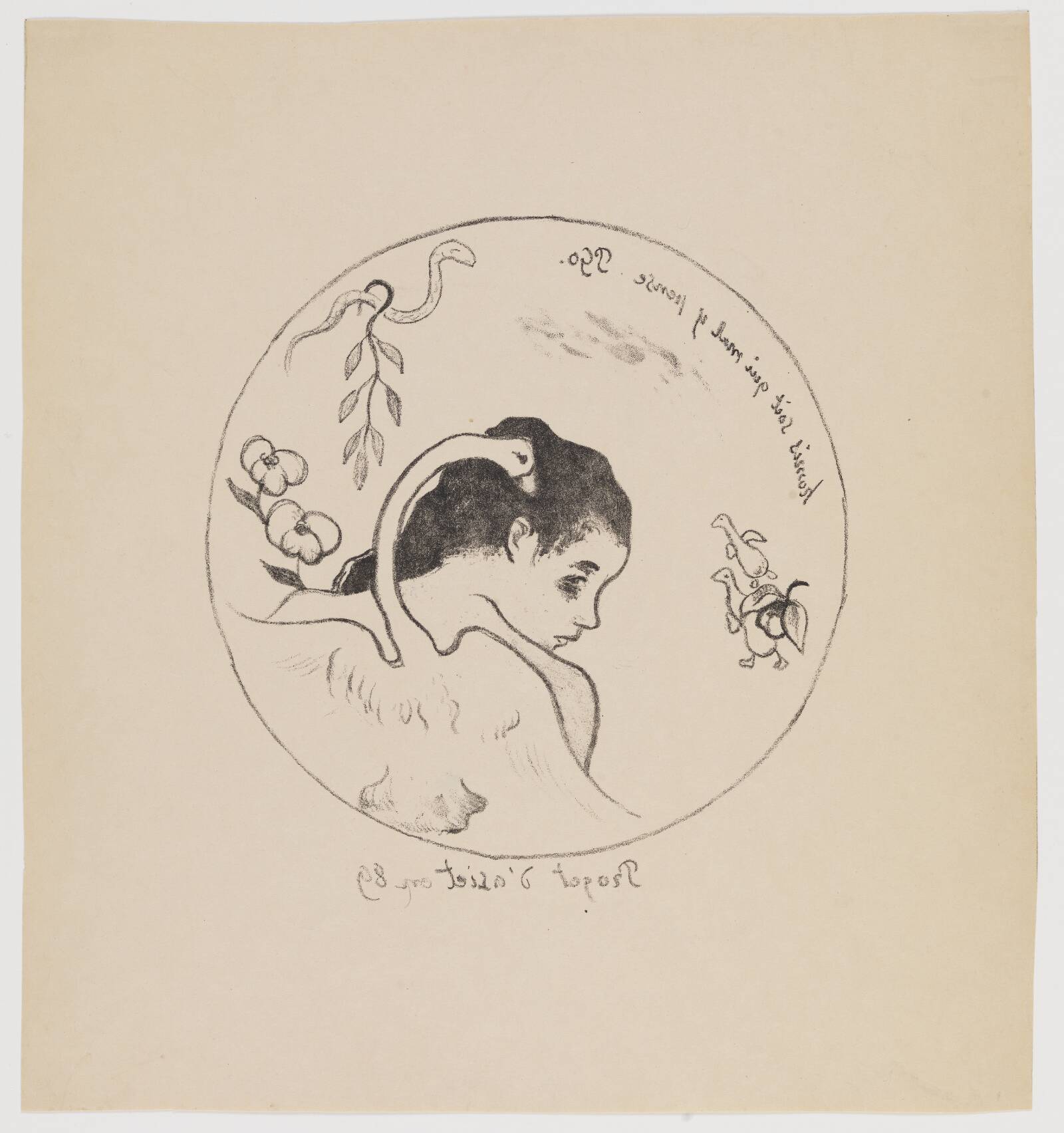 Projet d'assiette, Paul Gauguin, 1889