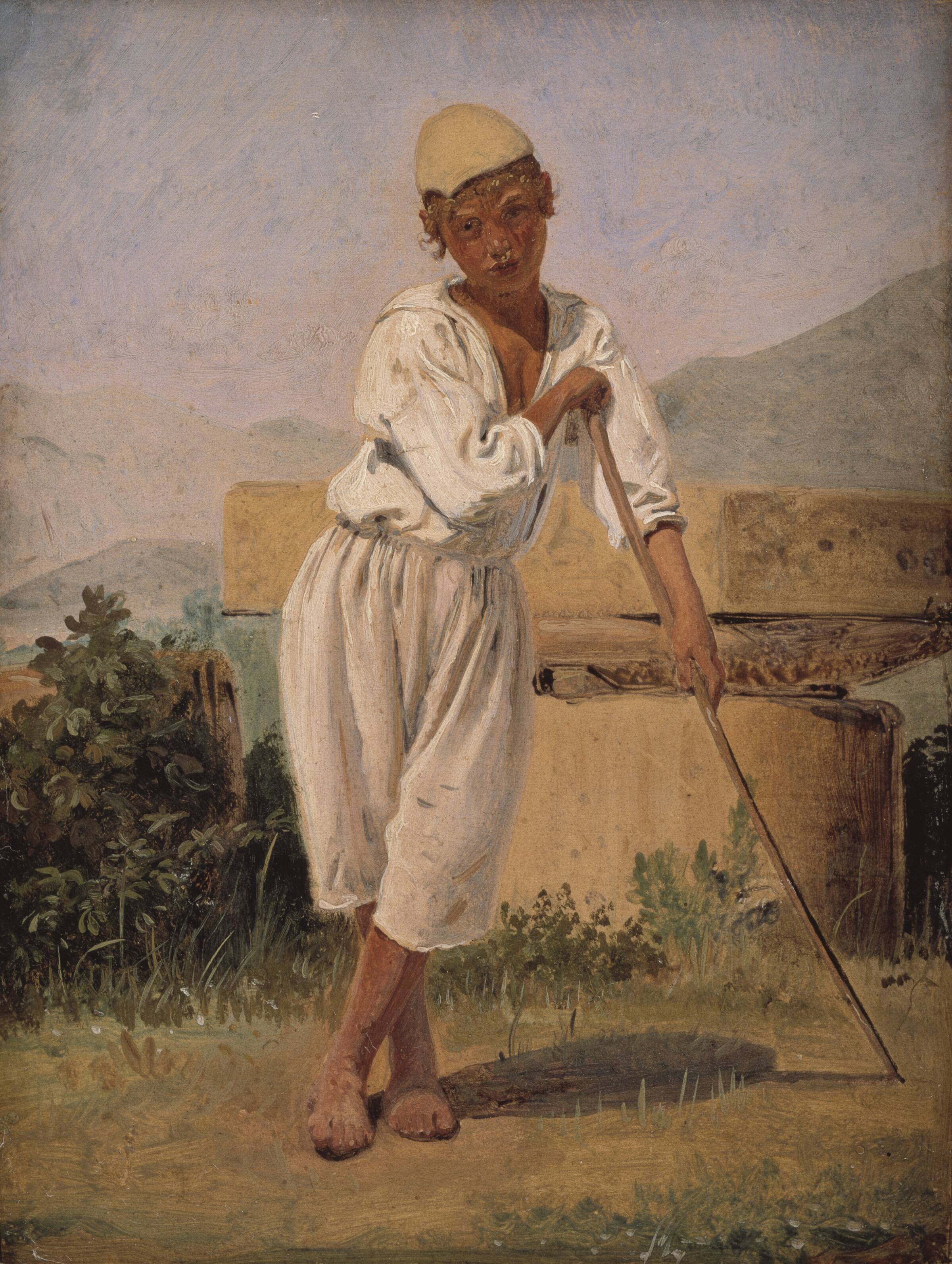 En hyrdedreng fra Pompeji, Constantin Hansen, 1838