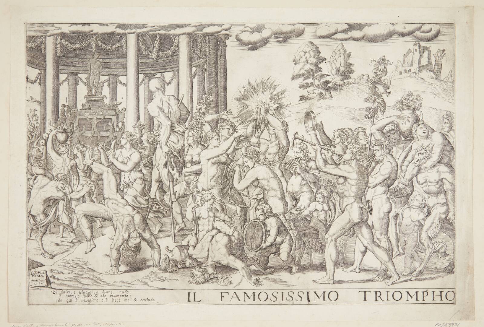 Bacchus' triumftog, Francesco Bertelli, 1594