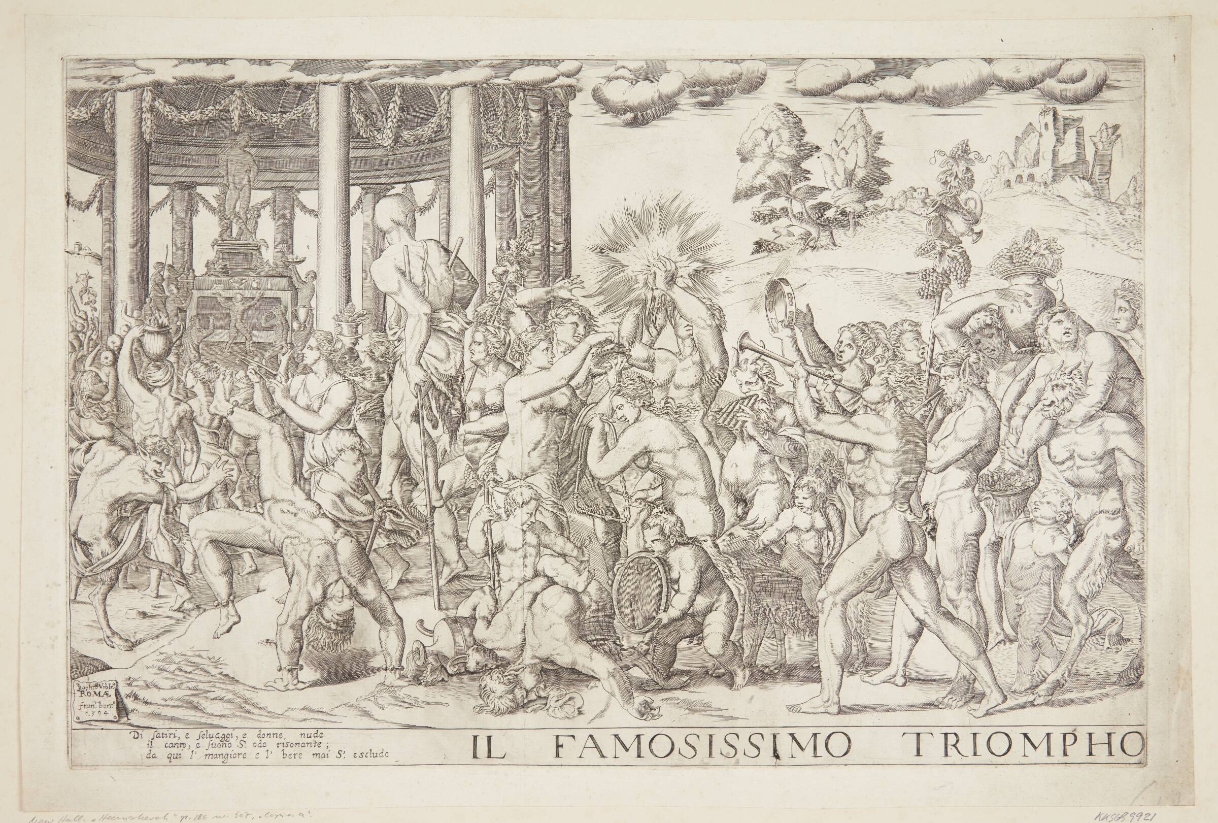 Bacchus' triumftog, Francesco Bertelli, 1594