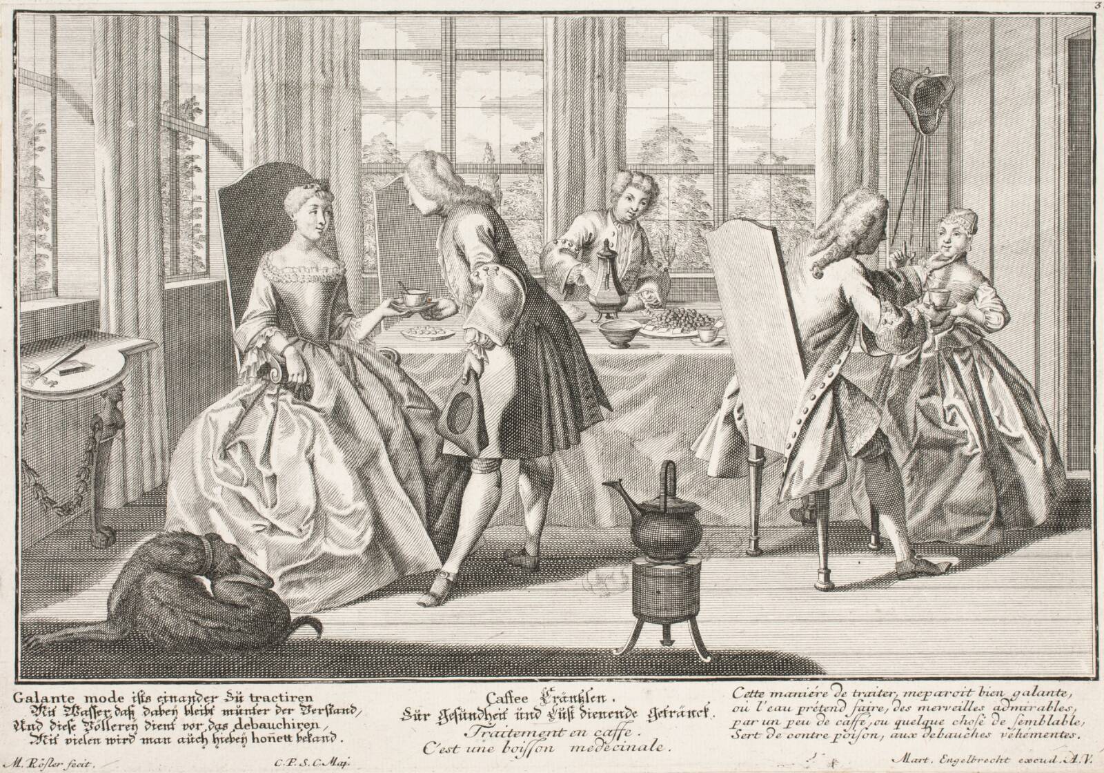 Musikselskab, Michael Rössler, 1705-1777