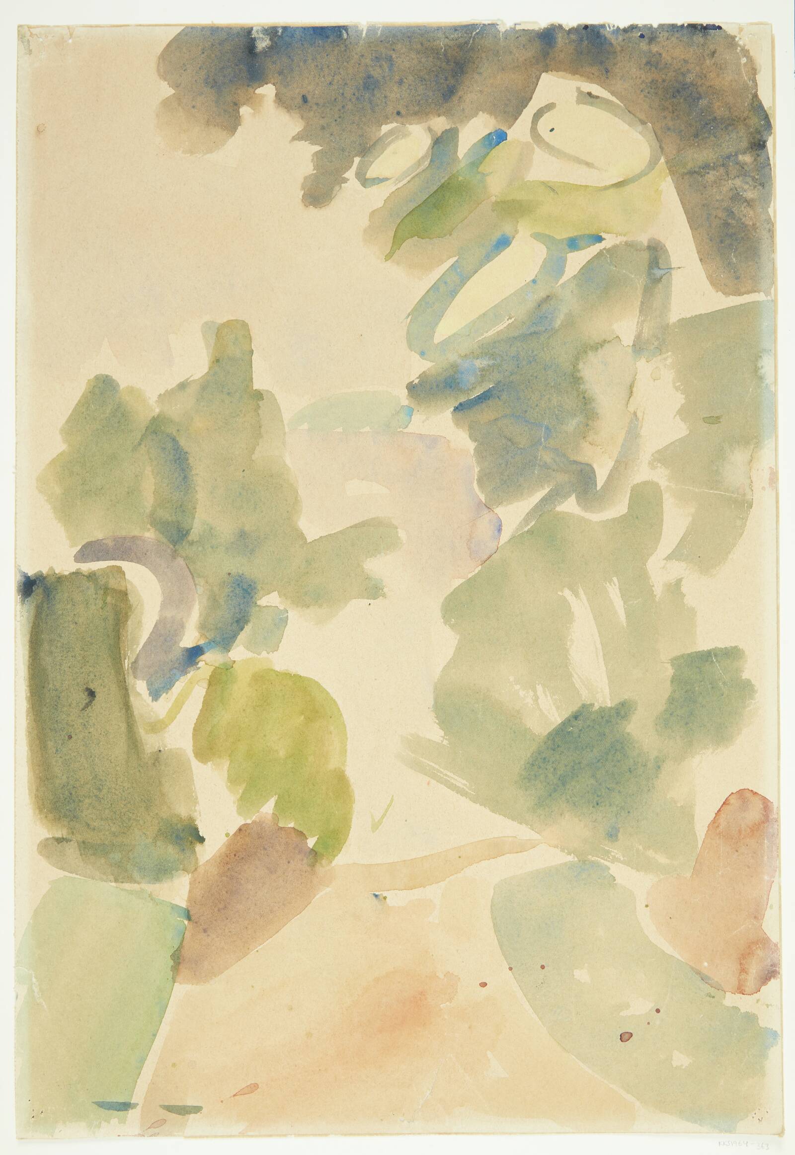 Skovvej. Farvestudie, Edvard Weie, 1930-1939
