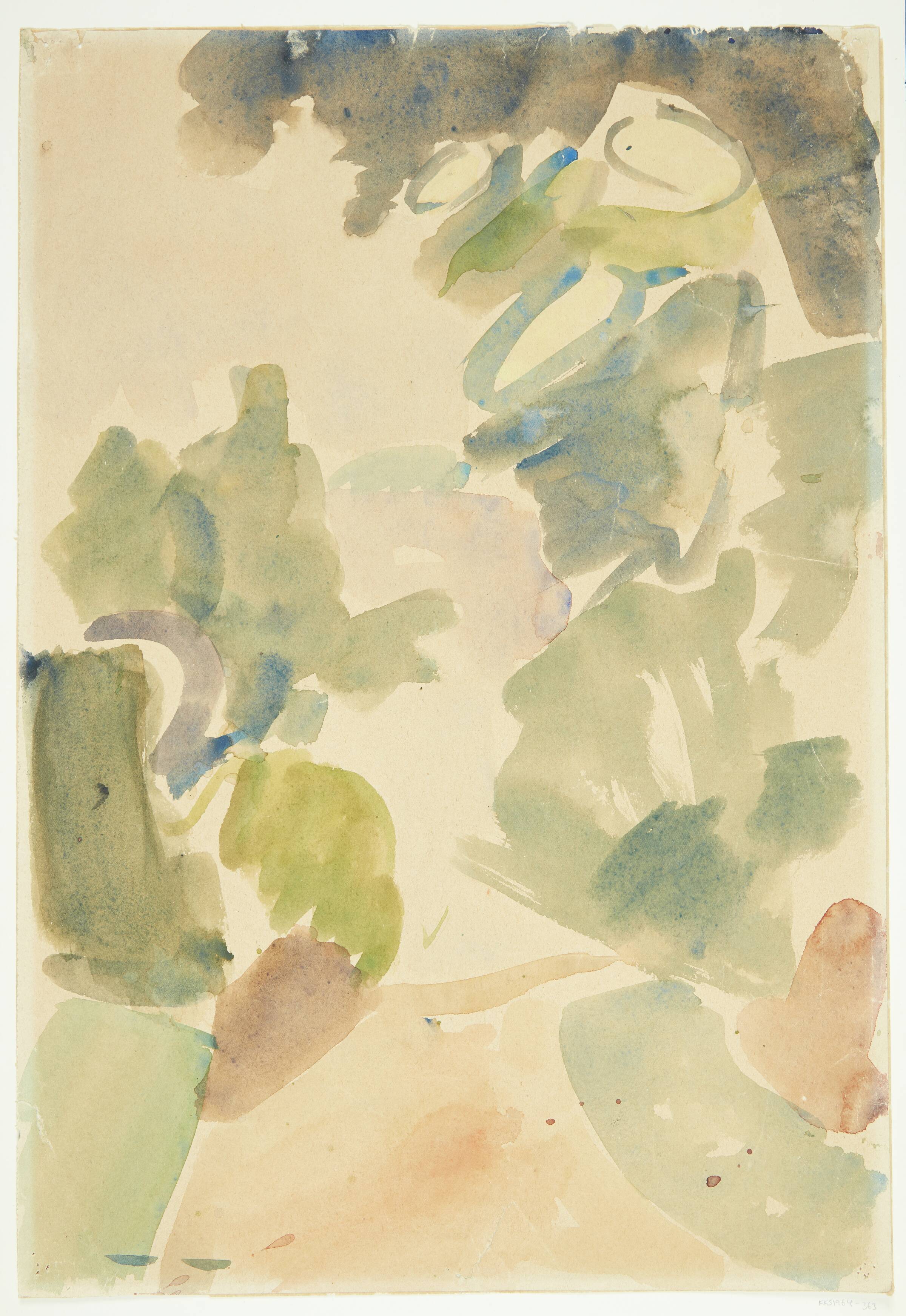 Skovvej. Farvestudie, Edvard Weie, 1930-1939