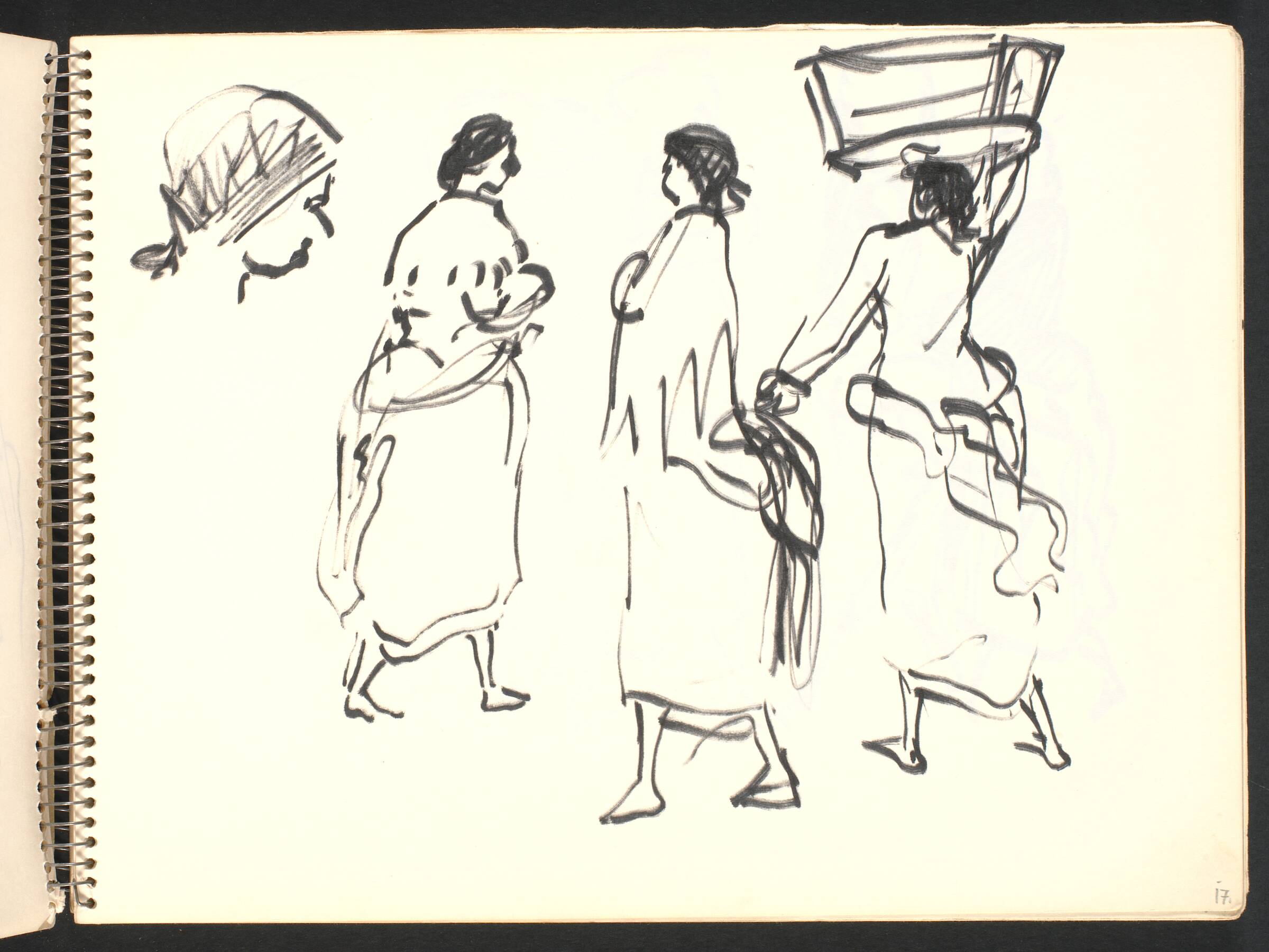 Figurstudier fra gaden, Gottfred Eickhoff, 1952