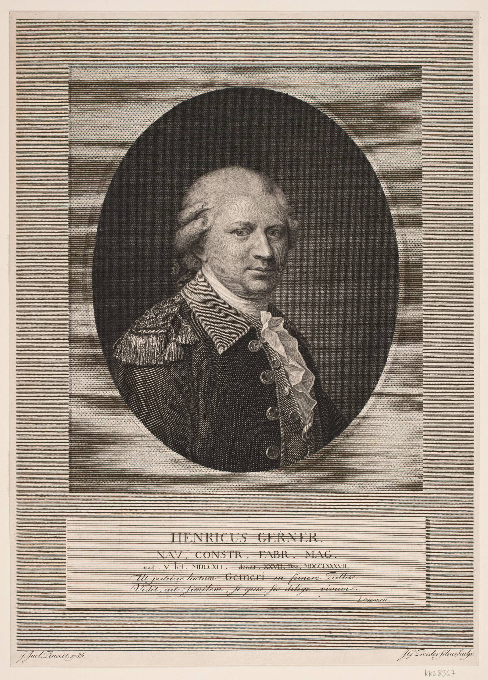 Henrik Gerner, J.G. Preisler, 1790