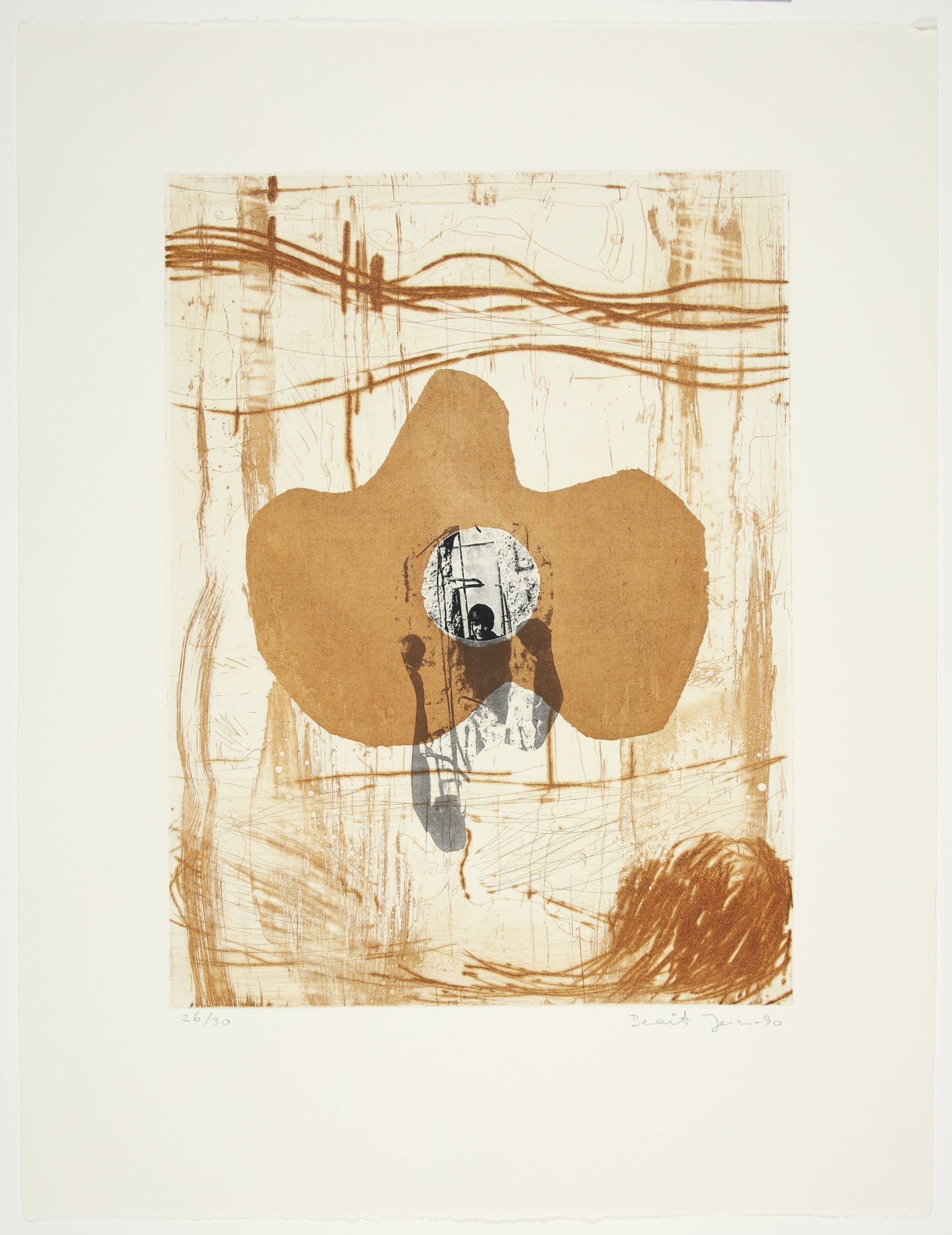 Uden titel (sienna), Heggenhougen-Jensen, Berit, 1990