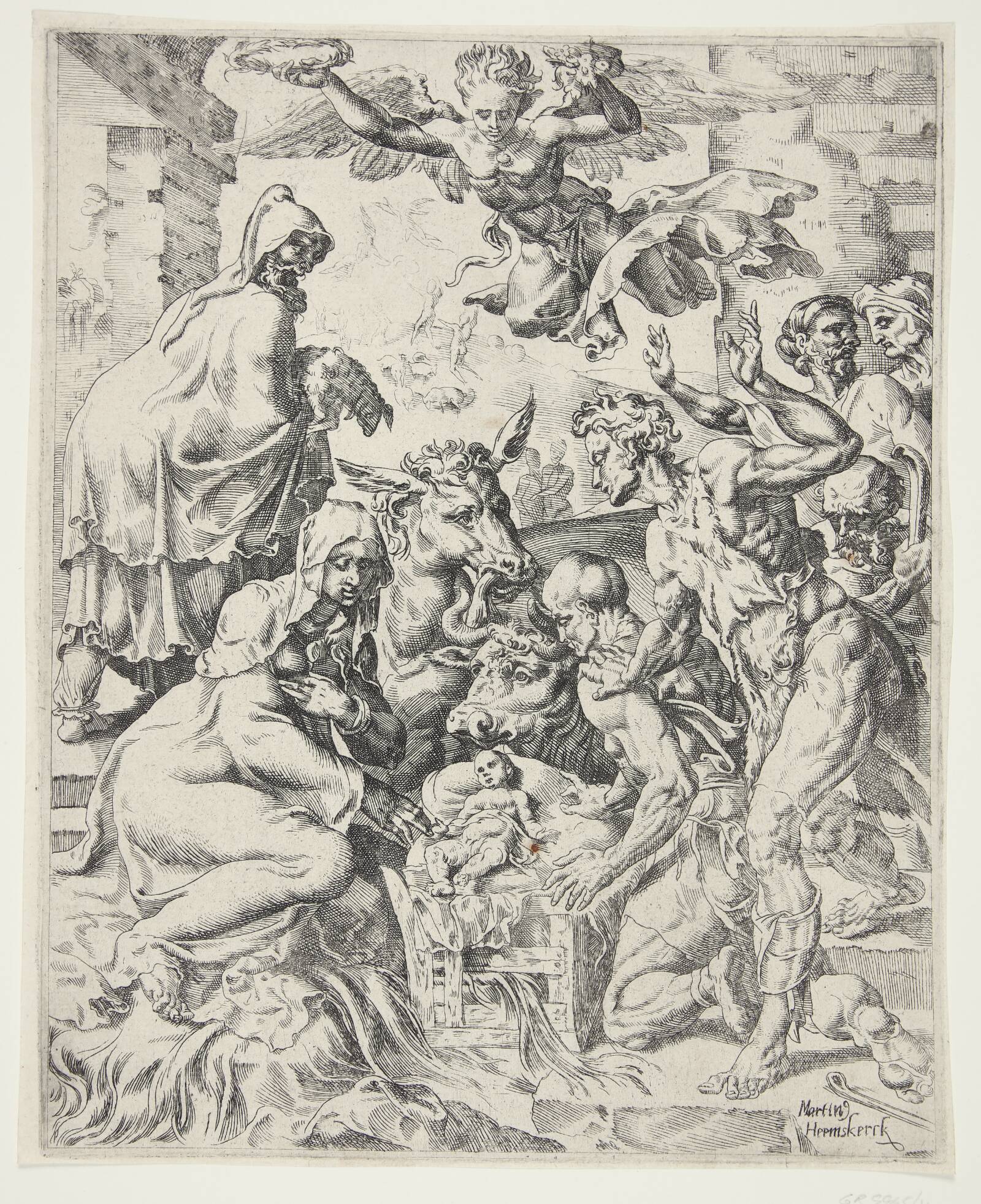 Hyrdernes tilbedelse, Dirk Volkertsz. Coornhert, 1548