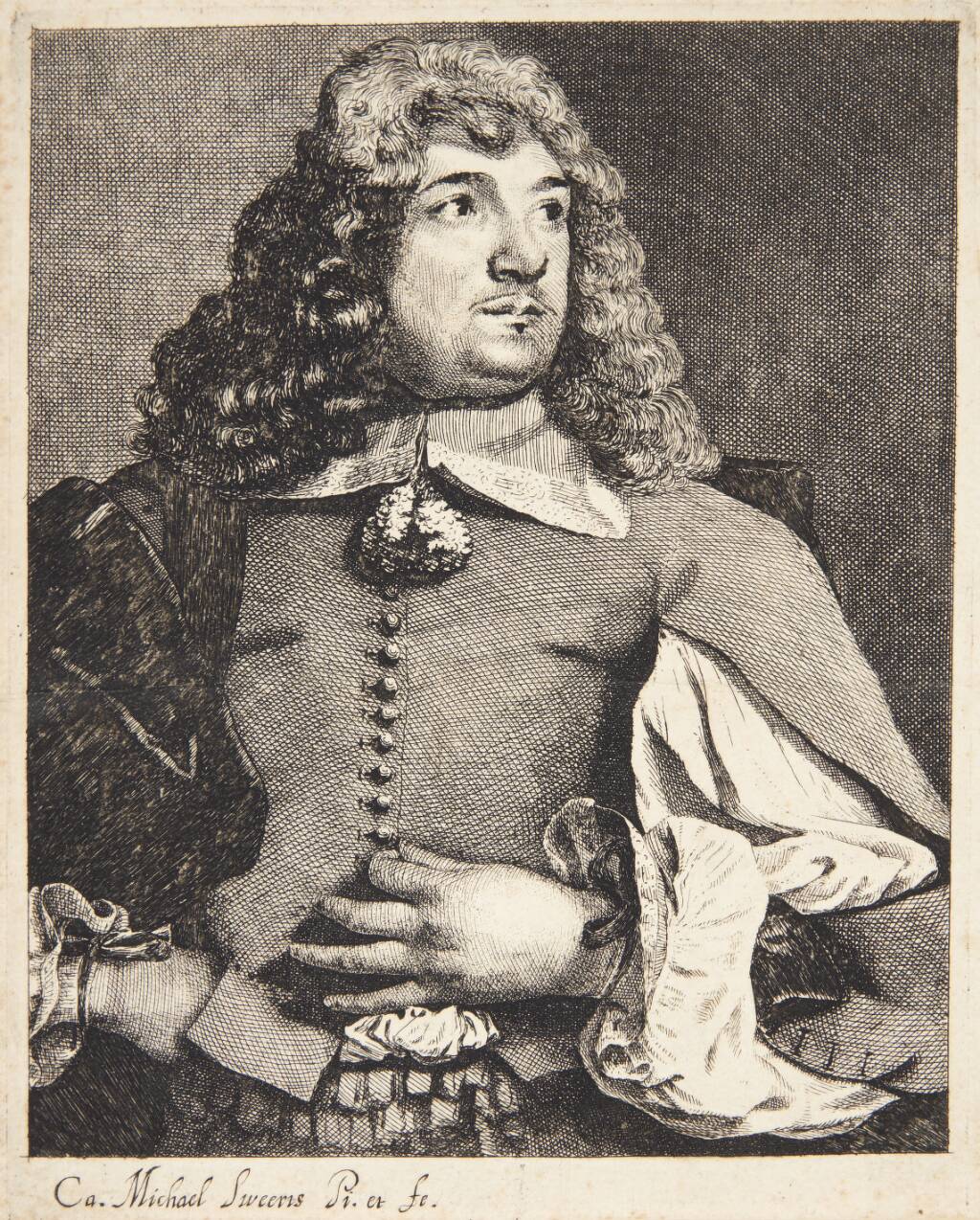 Portræt af stående mand, Michael Sweerts, 1618-1664