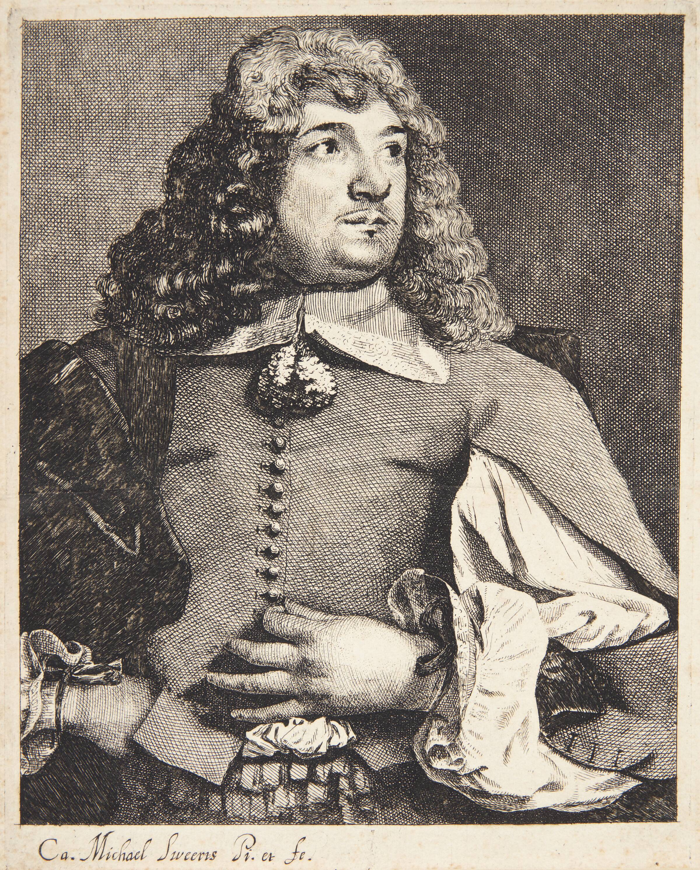 Portræt af stående mand, Michael Sweerts, 1618-1664