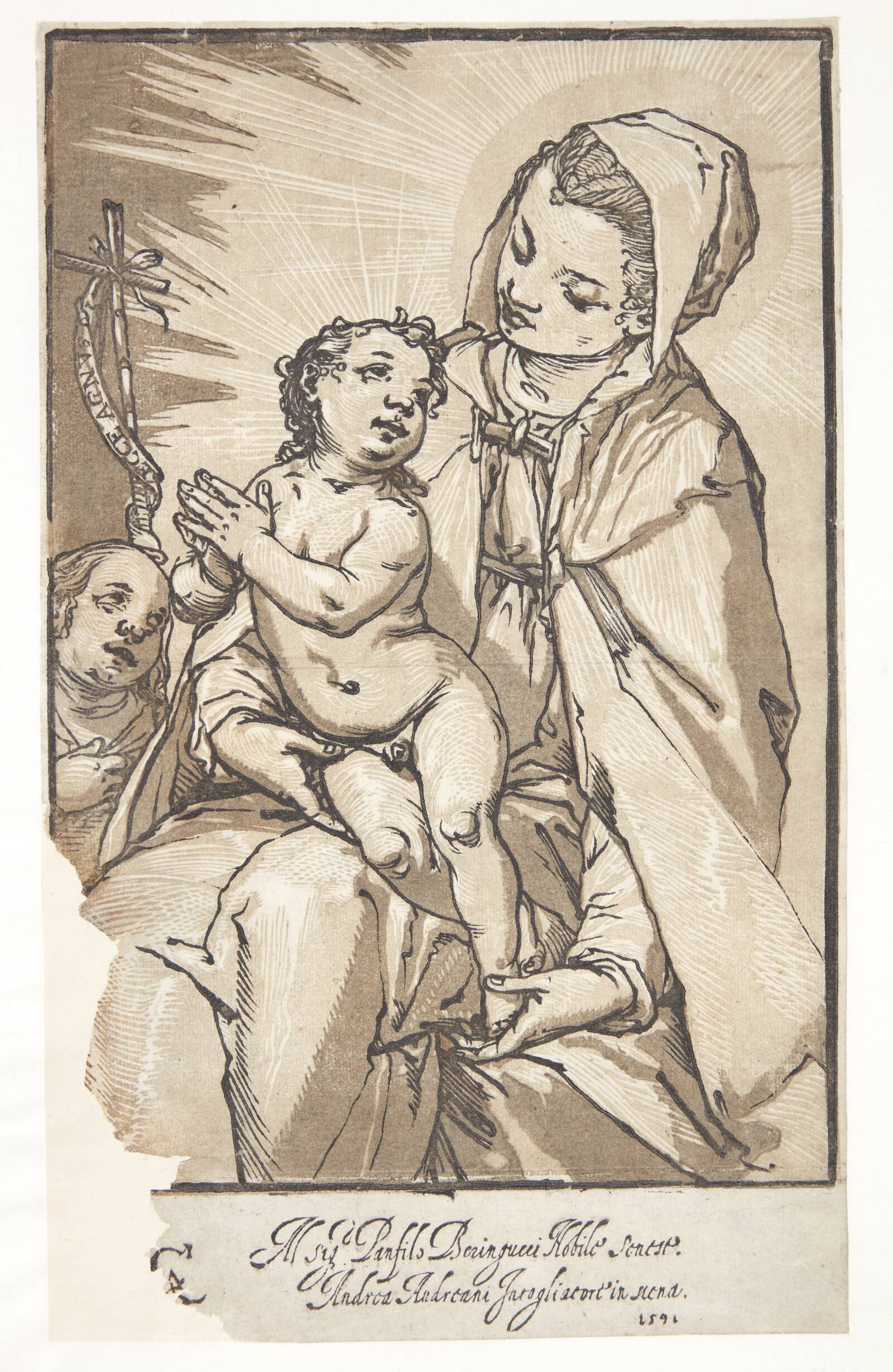 Jomfru Maria med Jesusbarnet, Andrea Andreani, 1591