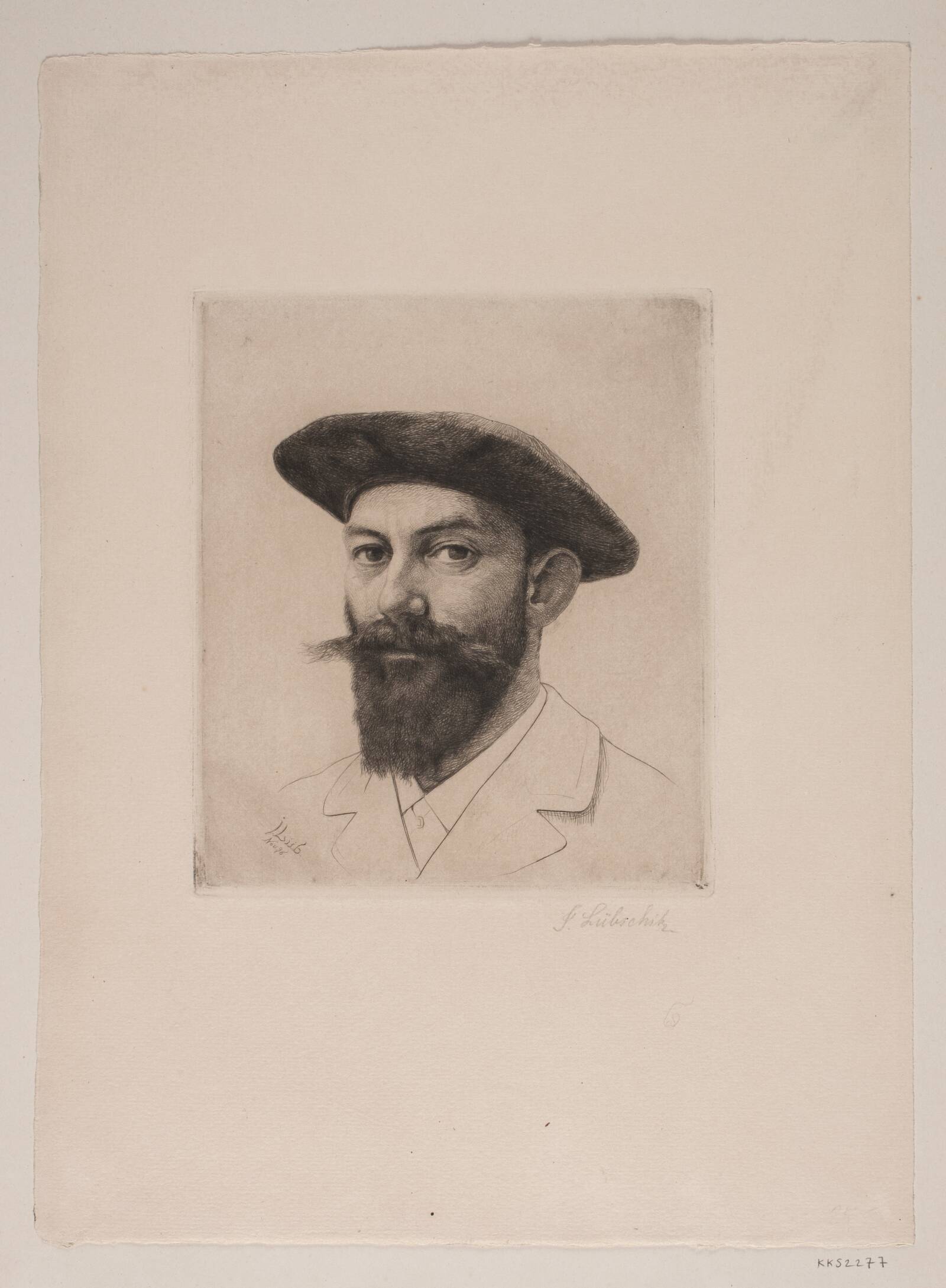 Selvportræt, John Lübschitz, 1896