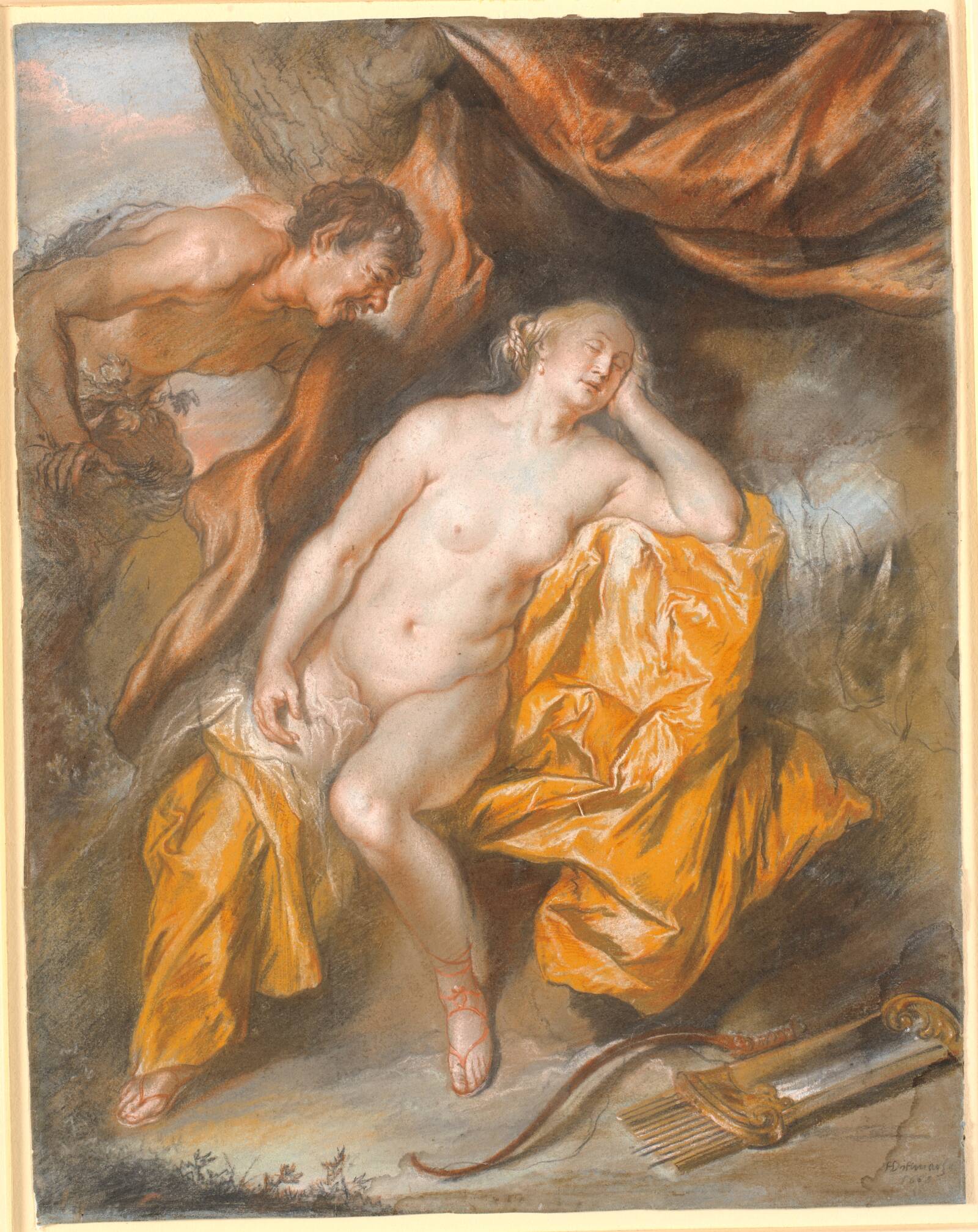 Jupiter og Antiope, Heinrich Dittmers, 1625-1677