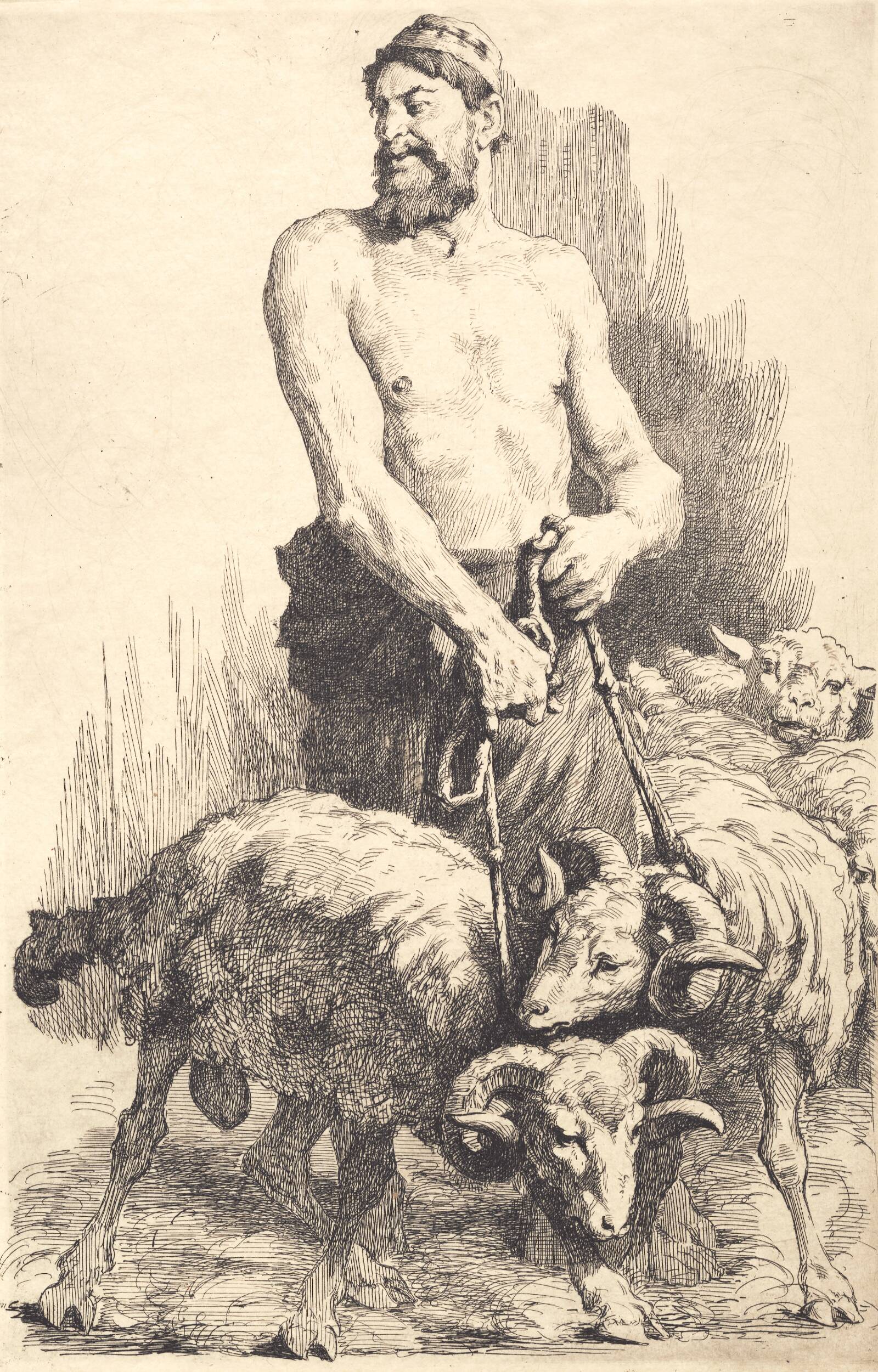 Hyrden med vædderne, Frans Schwartz, 1902