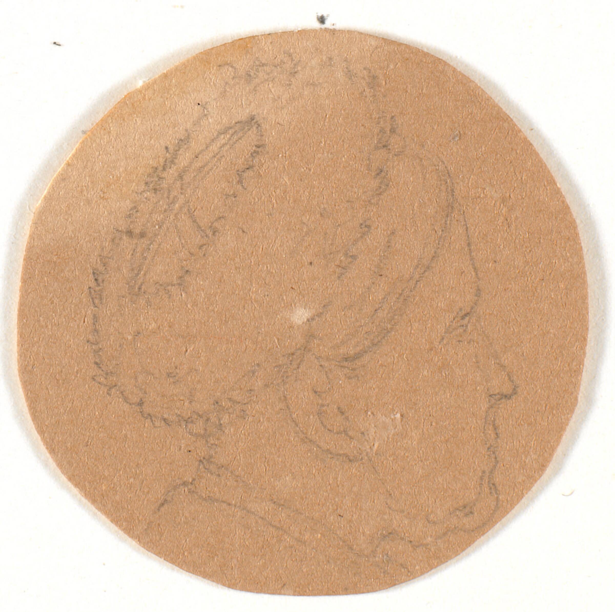 Hoved. Profil til højre, Wilhelm Bendz, 1831