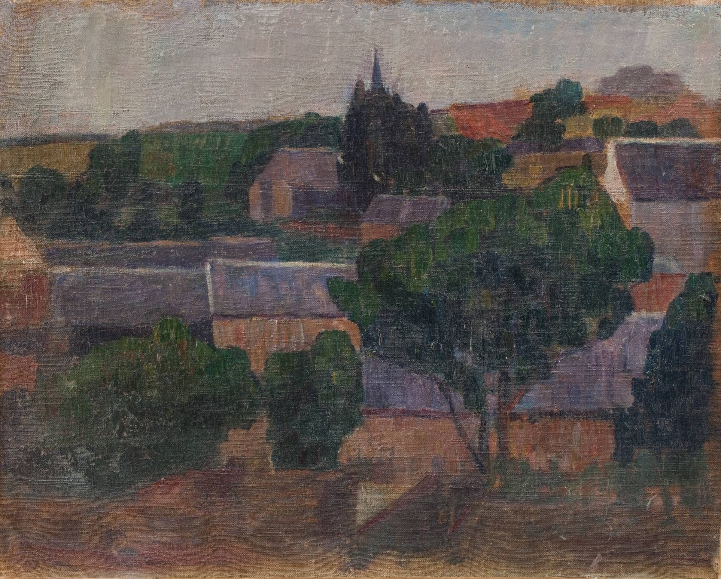 Landsby i Bretagne, G.F. Clement, 1892