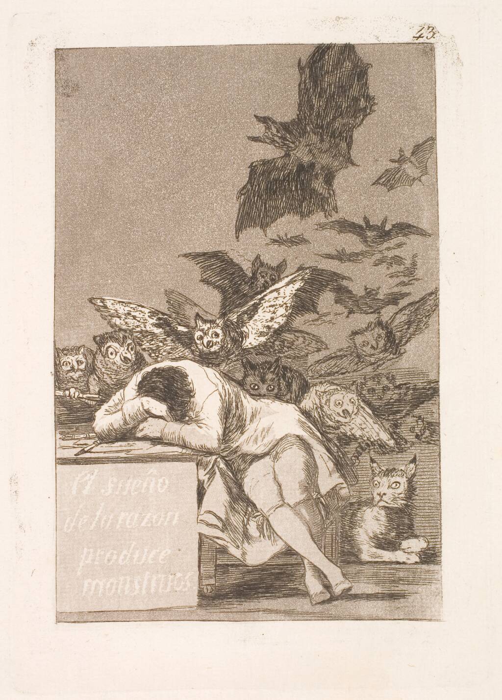 Fornuftens søvn fostrer uhyrer, Francisco de Goya, 1797-1798