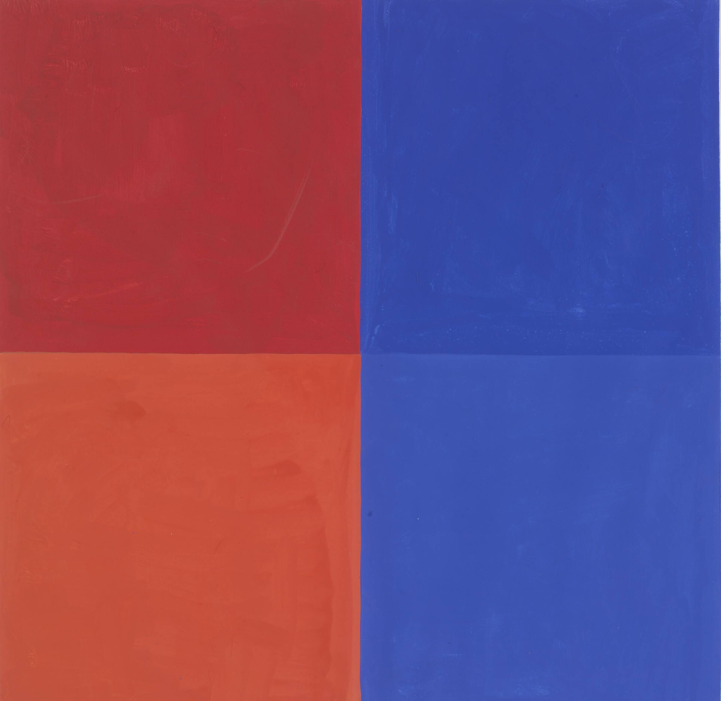 Rød-blå kvadratserie I, Albert Mertz, 1967-1969