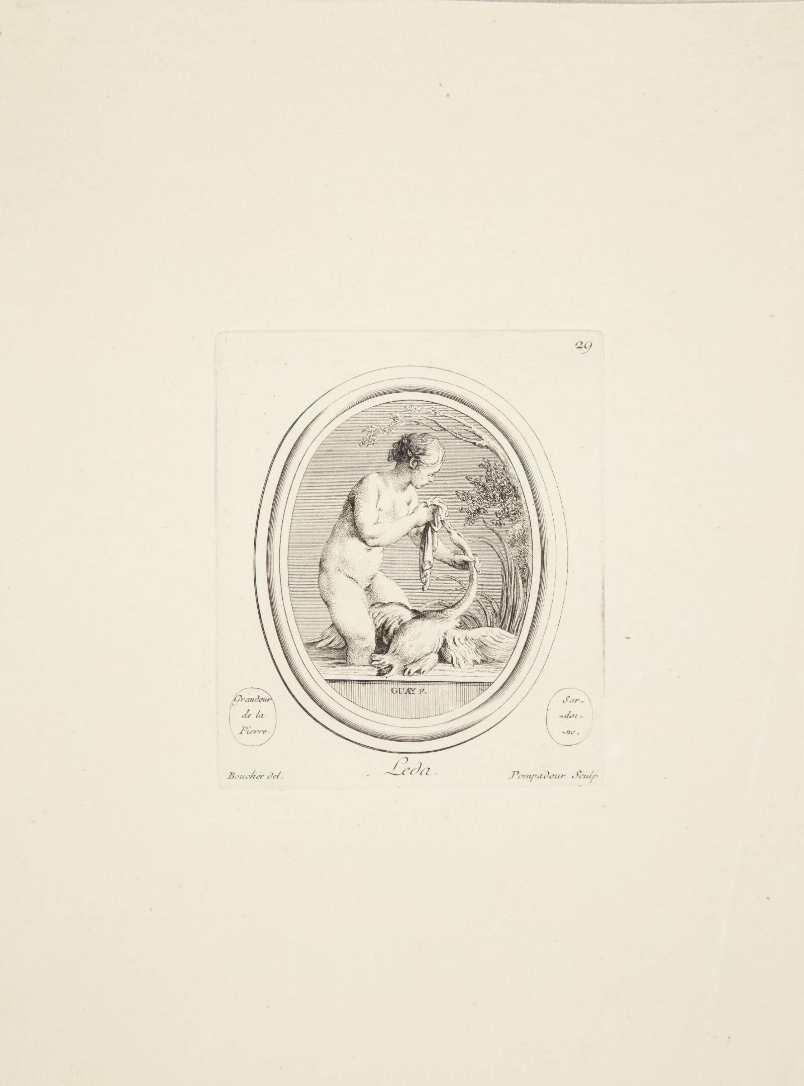 Leda og svanen, Madame de Pompadour, 1753-1757