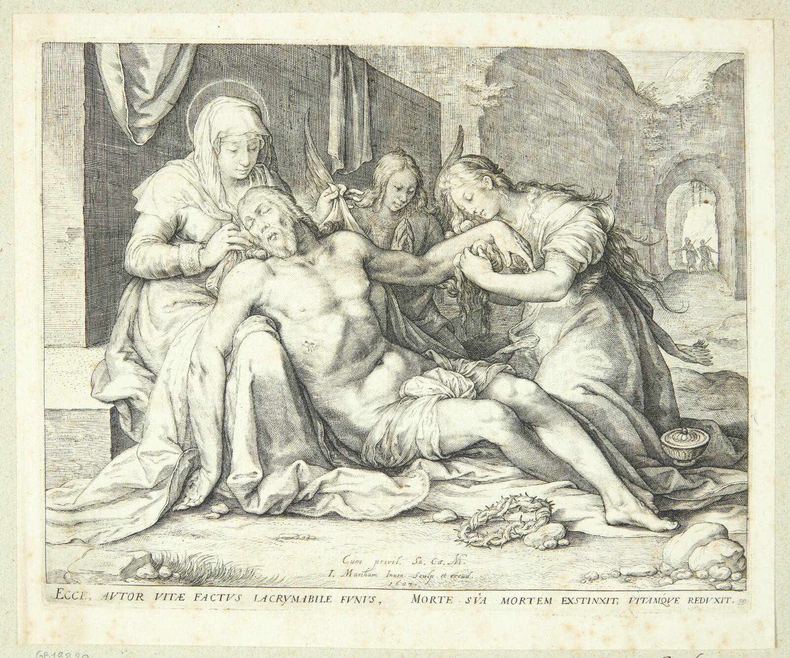 Pietà, Jacob Matham, 1607