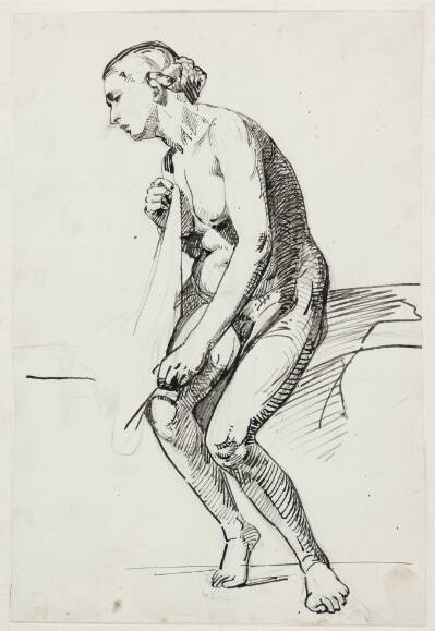 Studier til museets maleri "Jairi datter" (kms835)