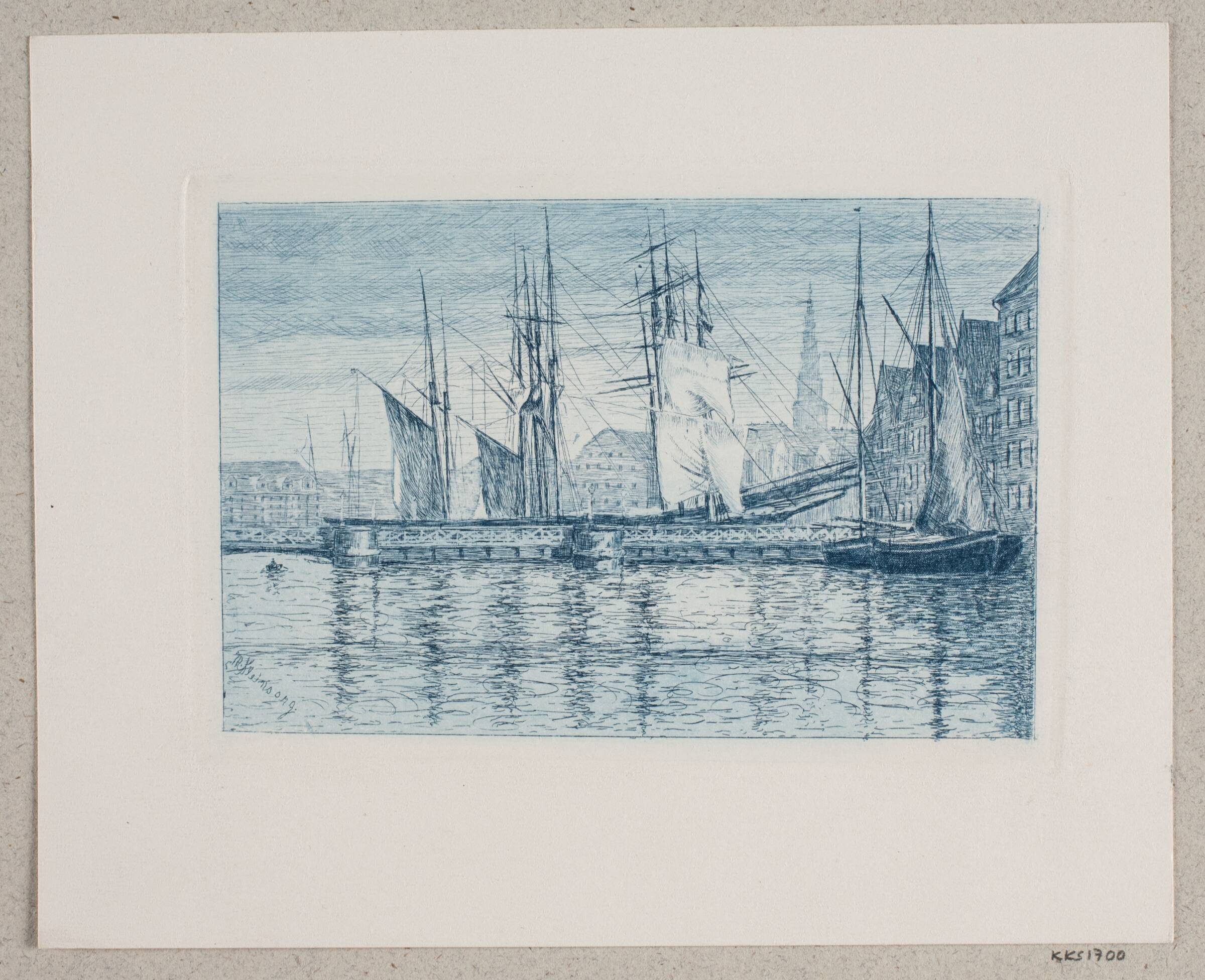 Havneparti ved København, Max Kleinsorg, 1866-1914