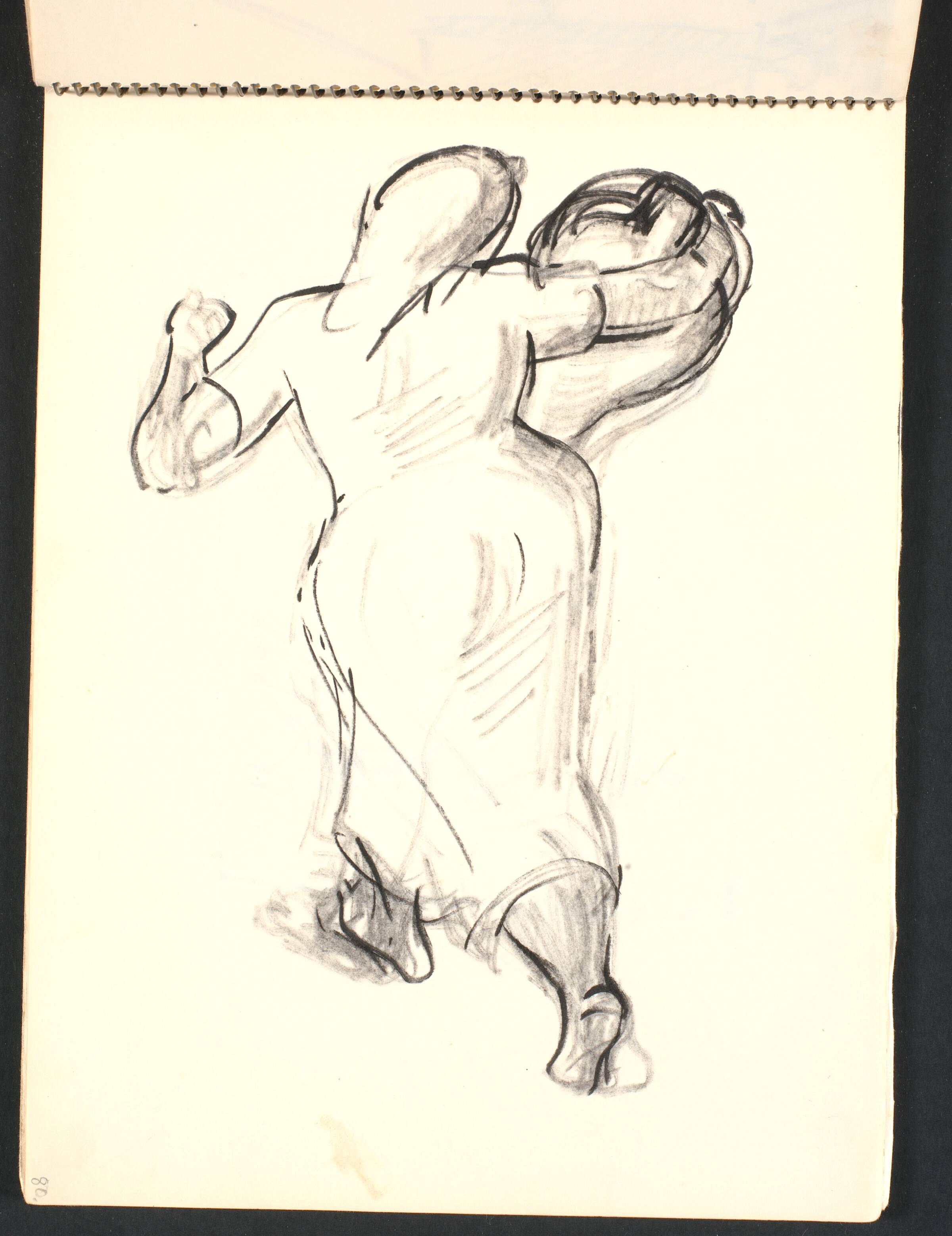 Kvinde med vandkrukke under armen, Gottfred Eickhoff, 1952