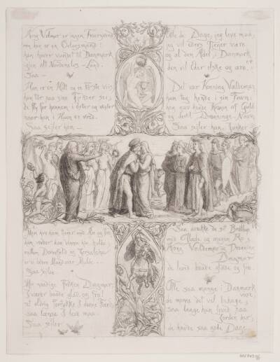 Illustration nr. 5 til "Visen om Dronning Dagmars ankomst til Danmark"