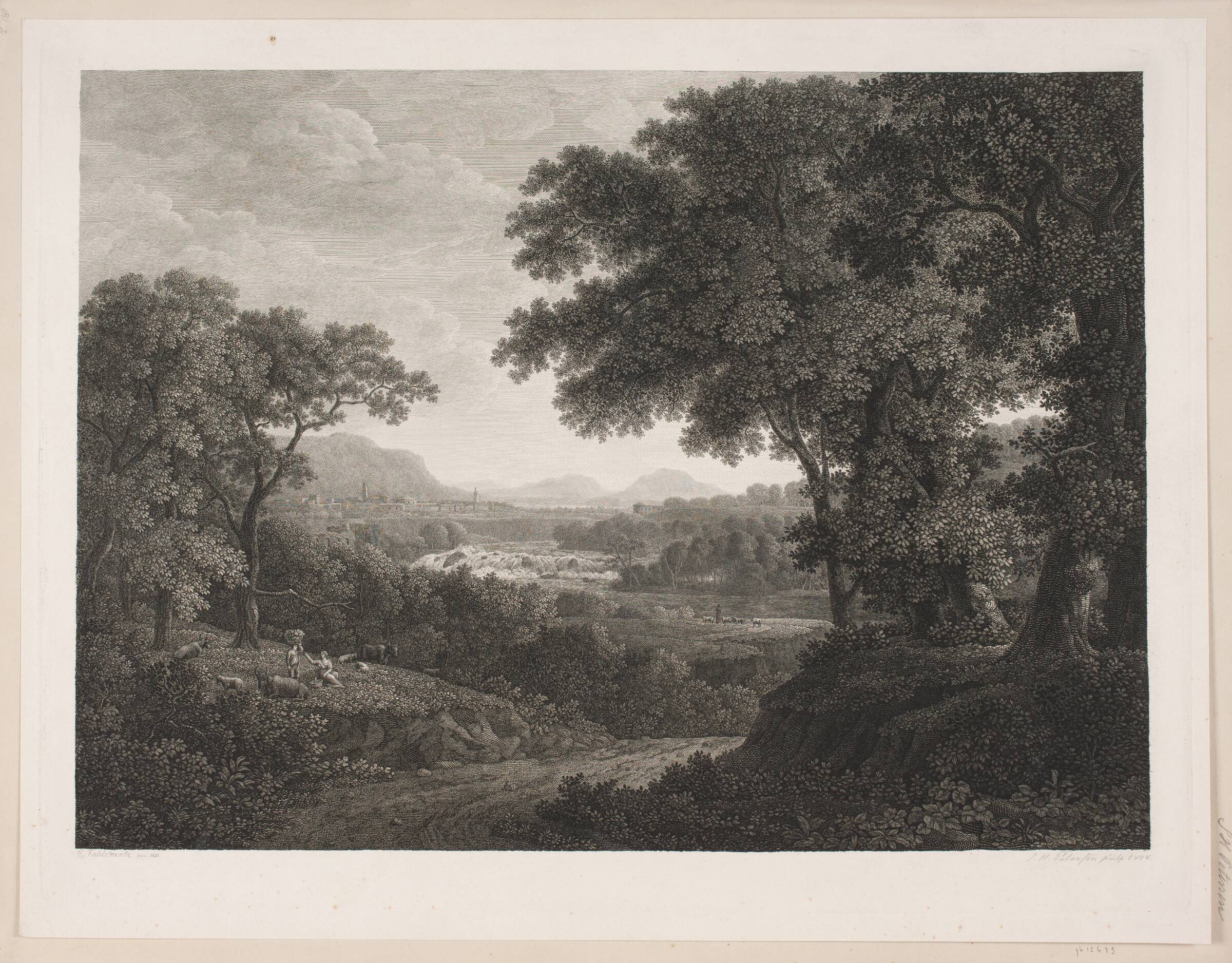 Le Soir des Bergers, Søren Henrik Petersen, 1828