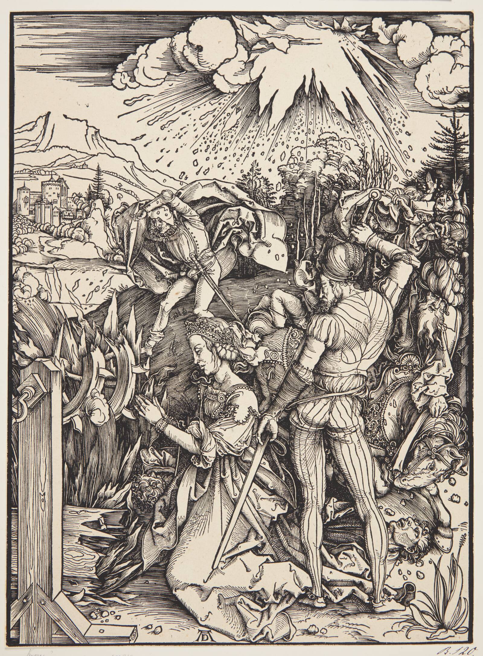 Den hellige Katarinas martyrie, Albrecht Dürer, 1496-1499