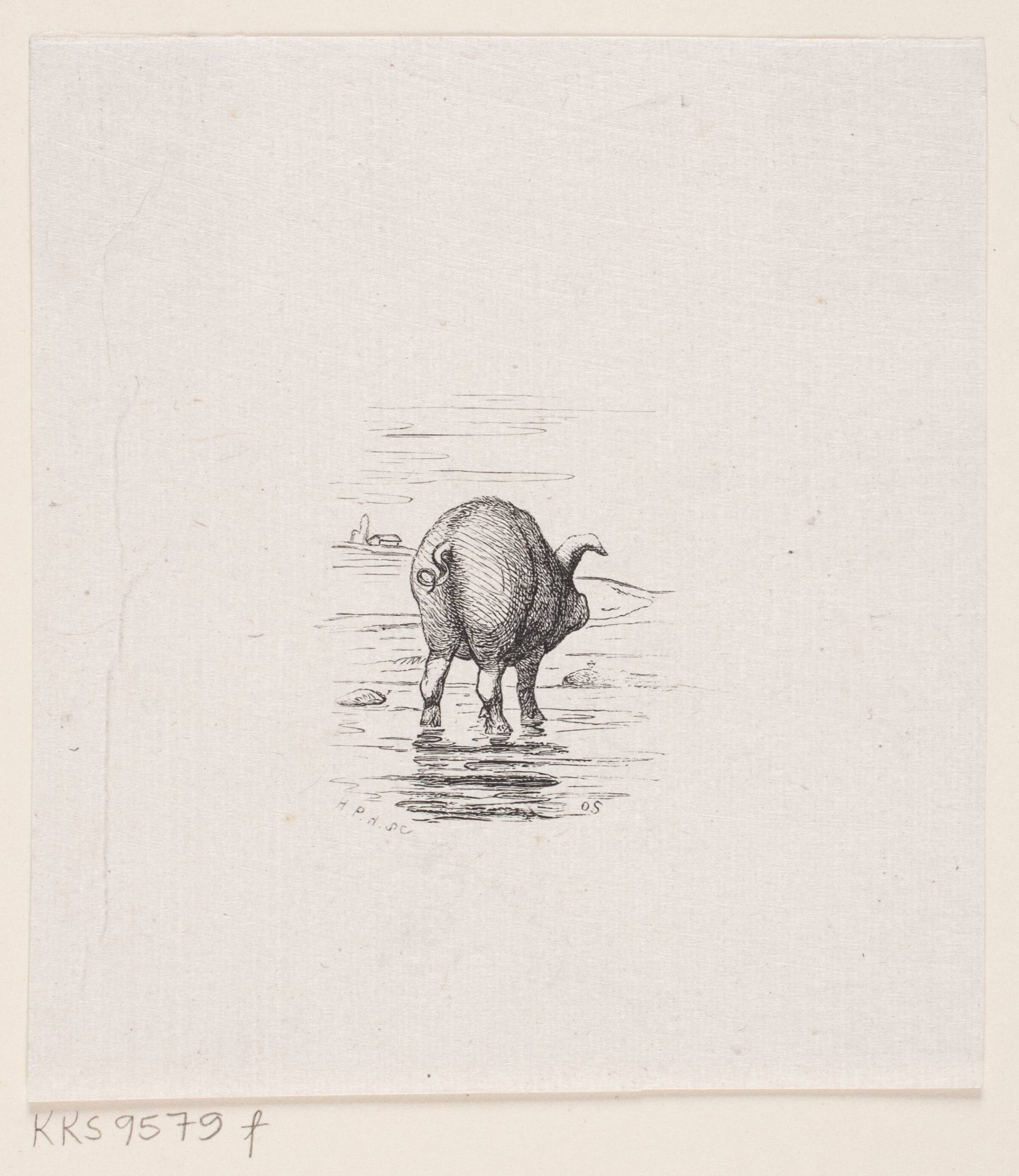 Illustration til "Pandekagen", H.P. Hansen, 1829-1899