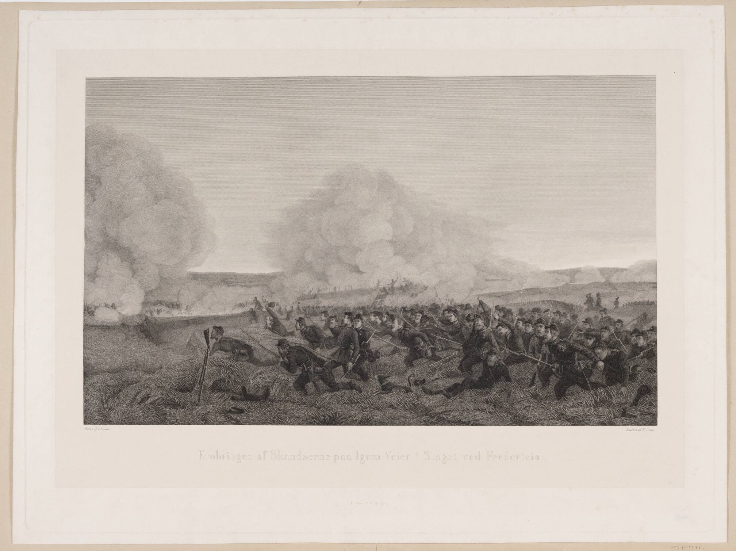Slaget ved Egumvejen, Fredericia, 1849, Edvard Sonne, 1849-1853