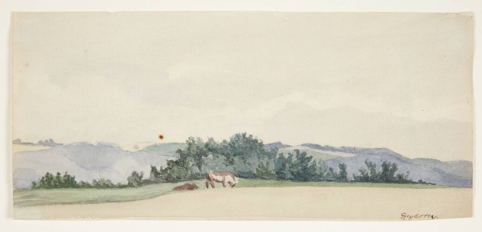 Bakket landskab med køer, Gerda Henning, 1913
