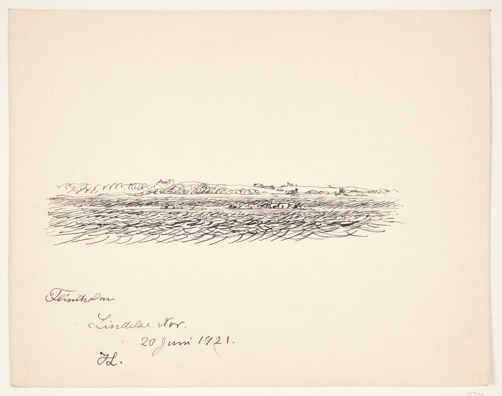 "Flintholm". Lindelse Nor, Johannes Larsen, 1921