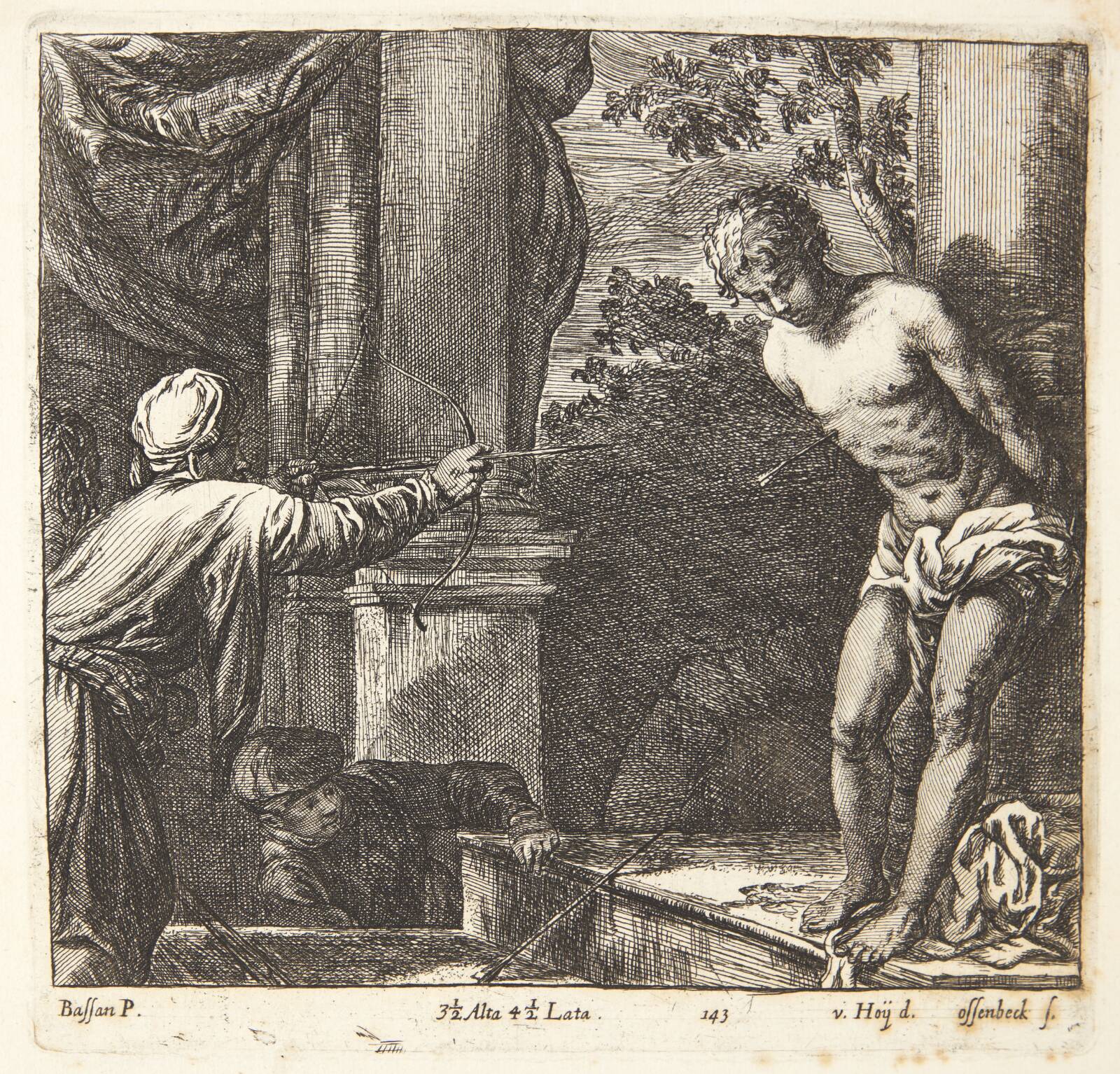 Den hellige Sebastians martyrium, Ossenbeeck, Jan van, 1656-1660