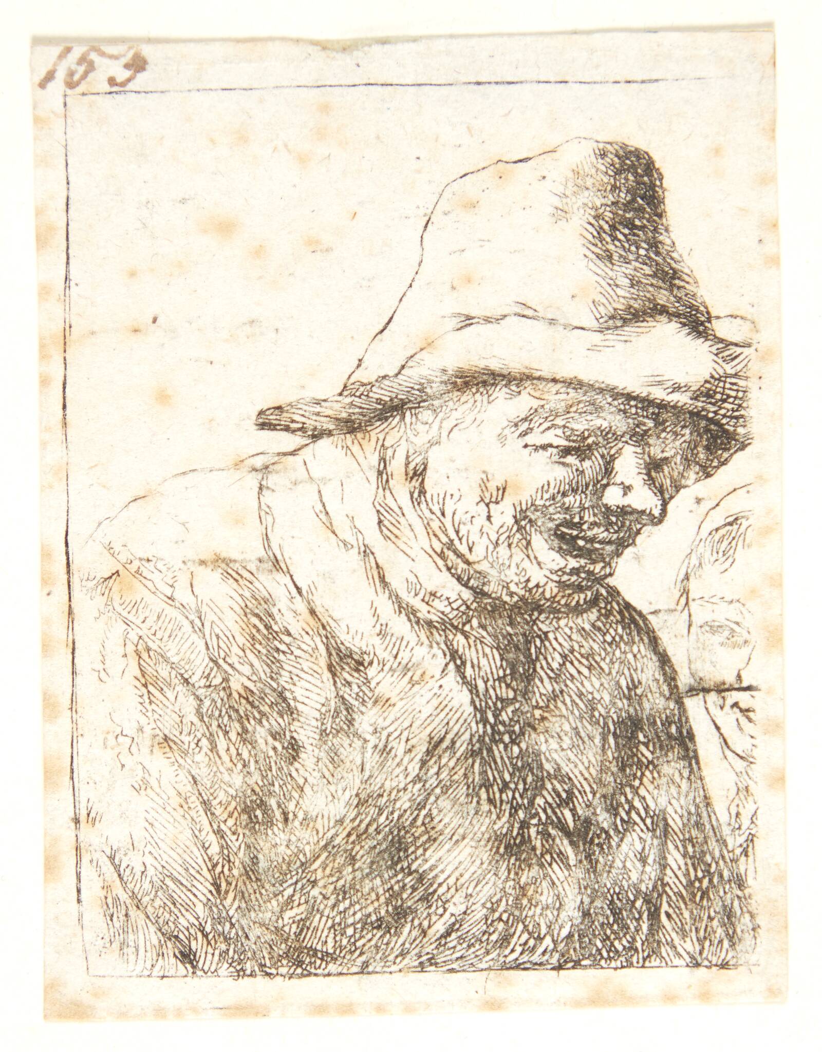 Mand med hat vendt mod højre, Ubekendt, 1660-1704