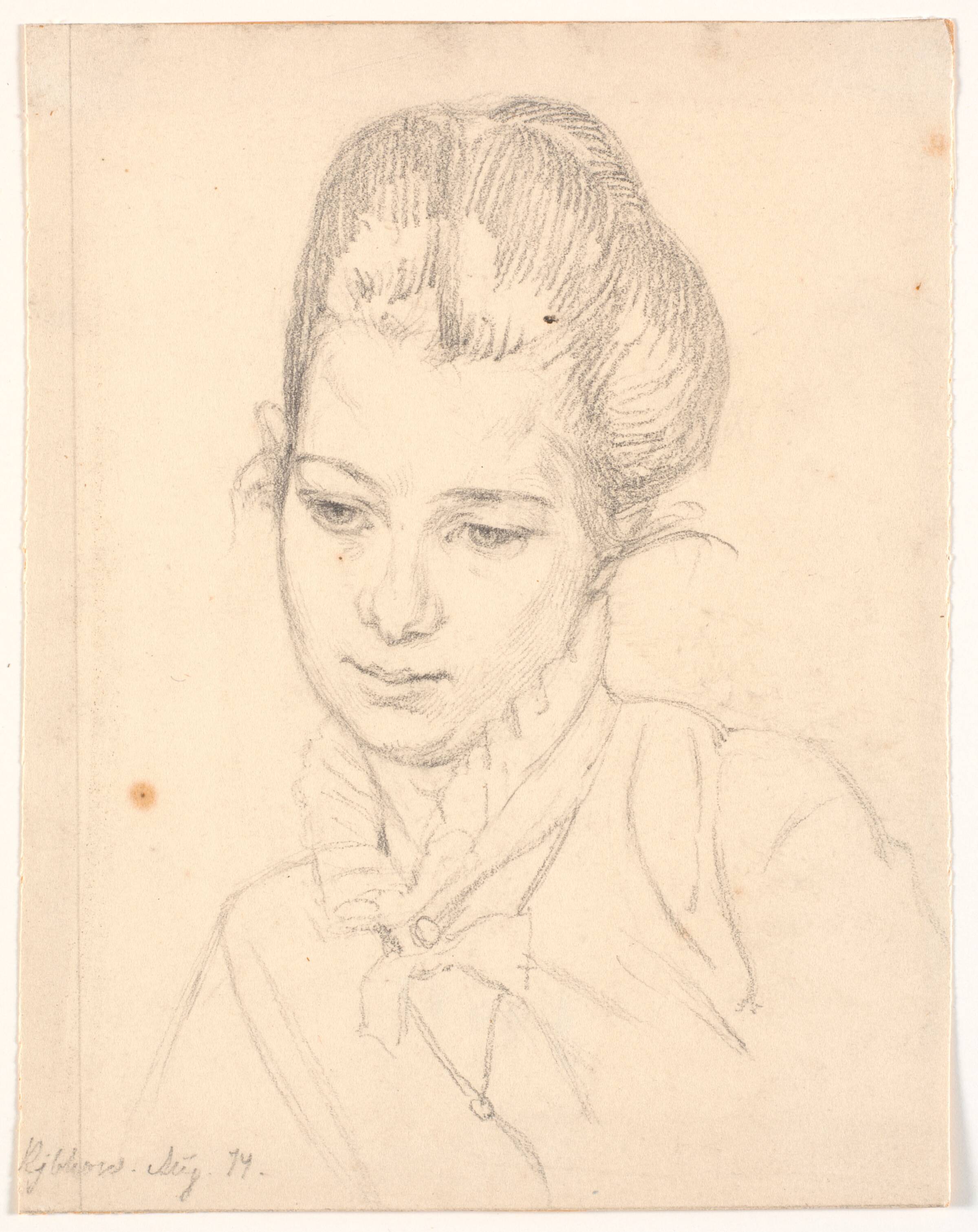 Portræt af Frk. Raffenberg, Viggo Johansen, 1874