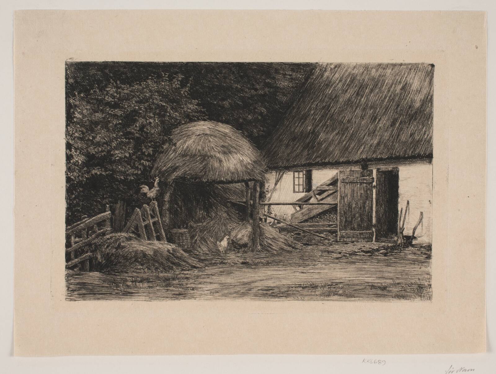 Ved bondehuset, Carl Bloch, 1884