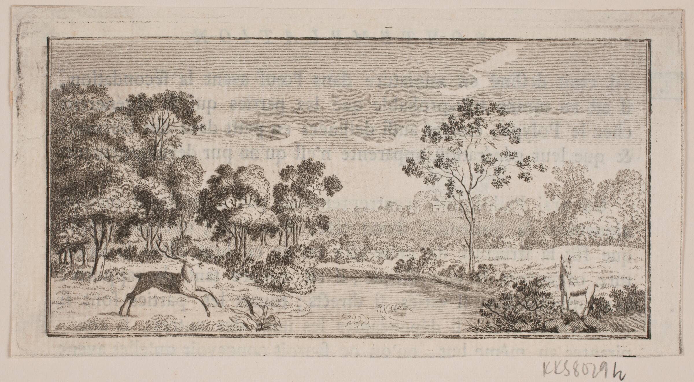 Landskab med Hjorte, Bradt, F.L., 1747-1829