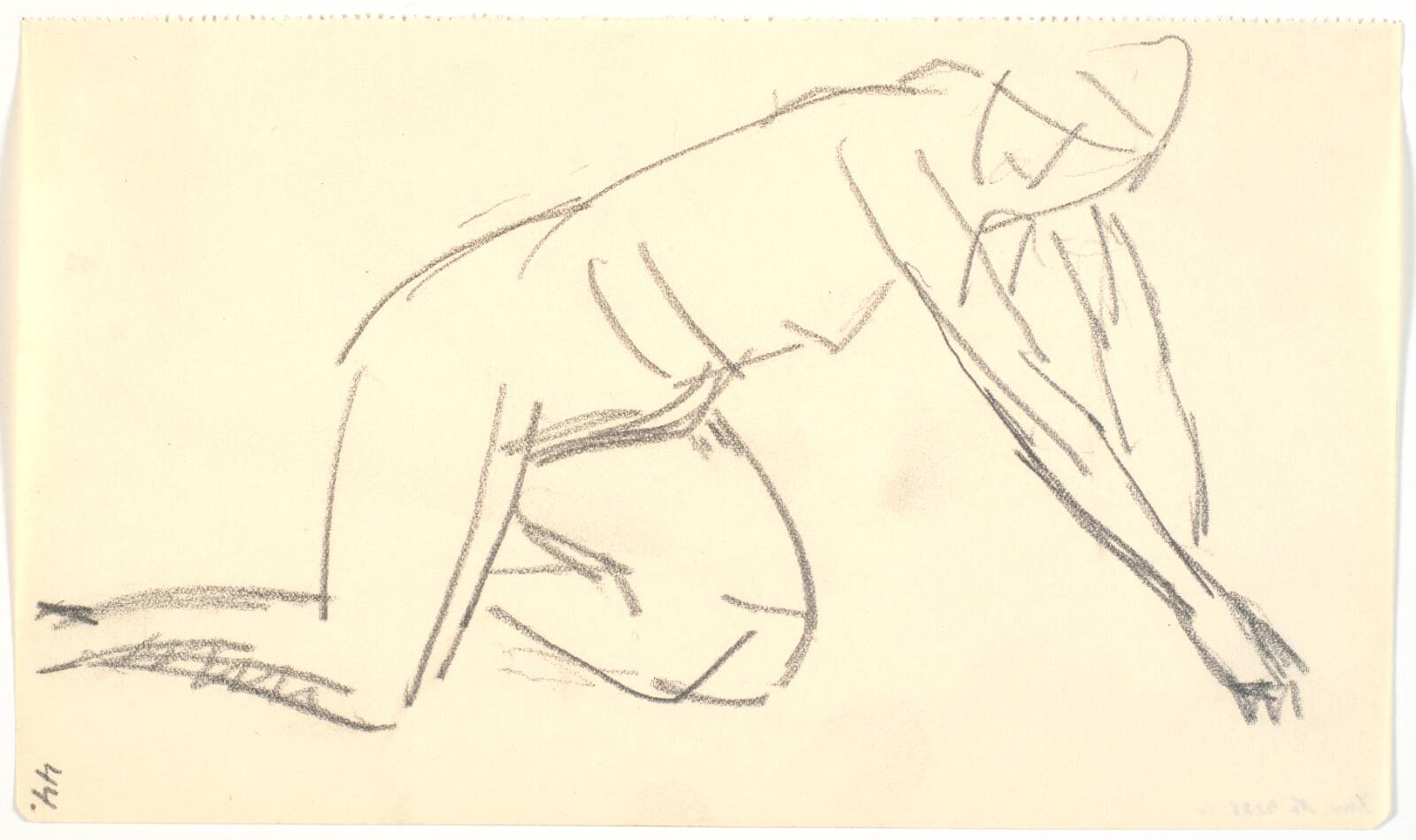 Knælende model, Isakson, Karl, 1914-1915